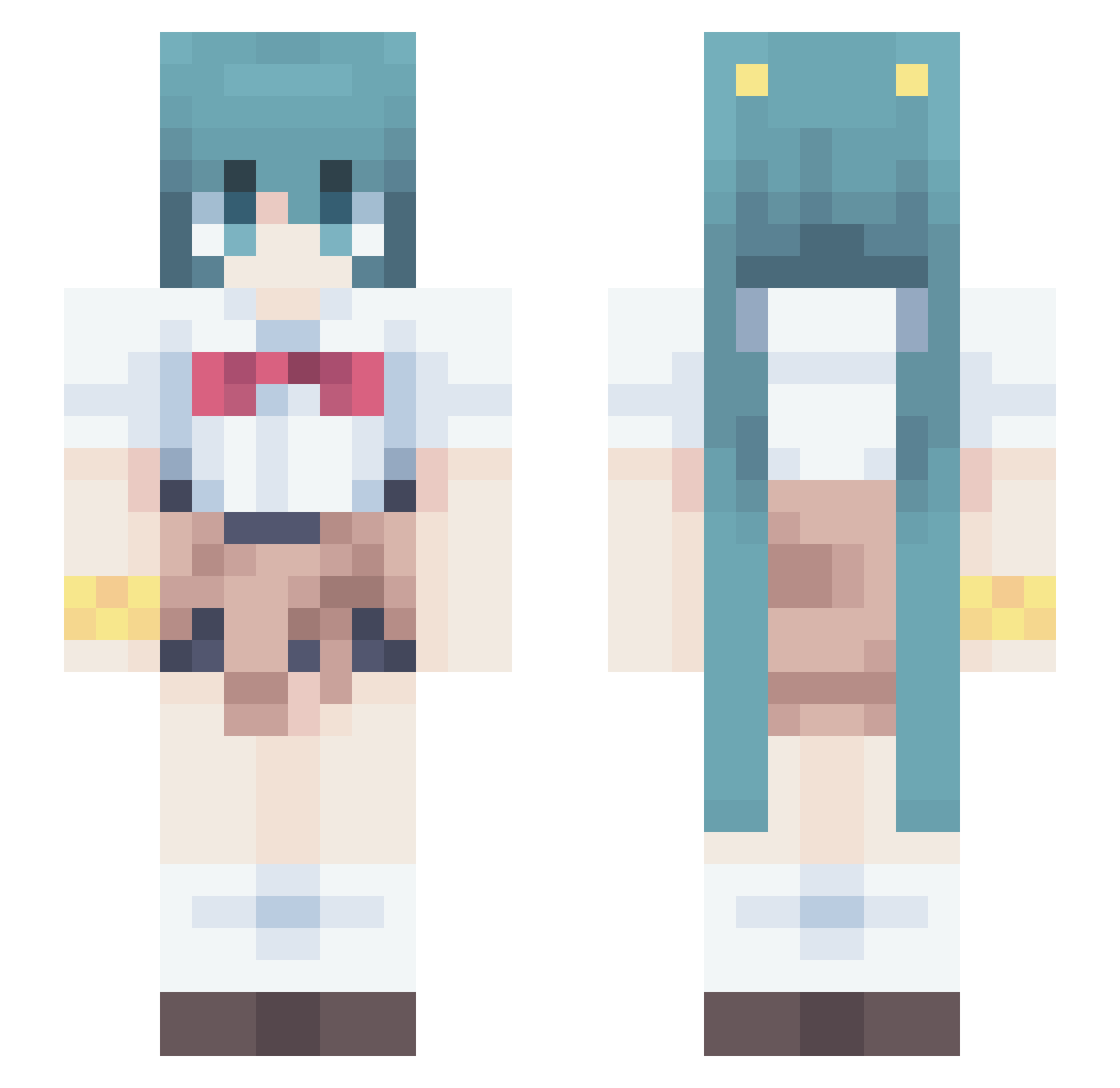 ciriakk Minecraft skin, front and back view