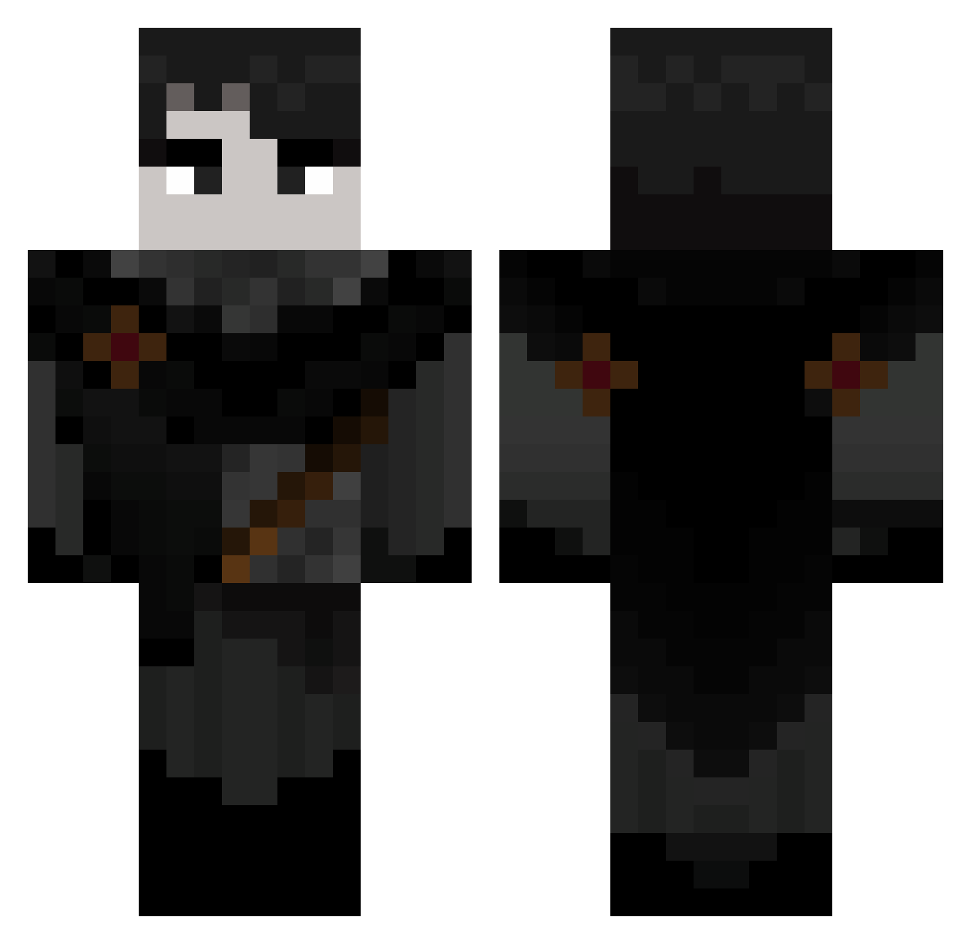 Battymo Minecraft skin, front and back view