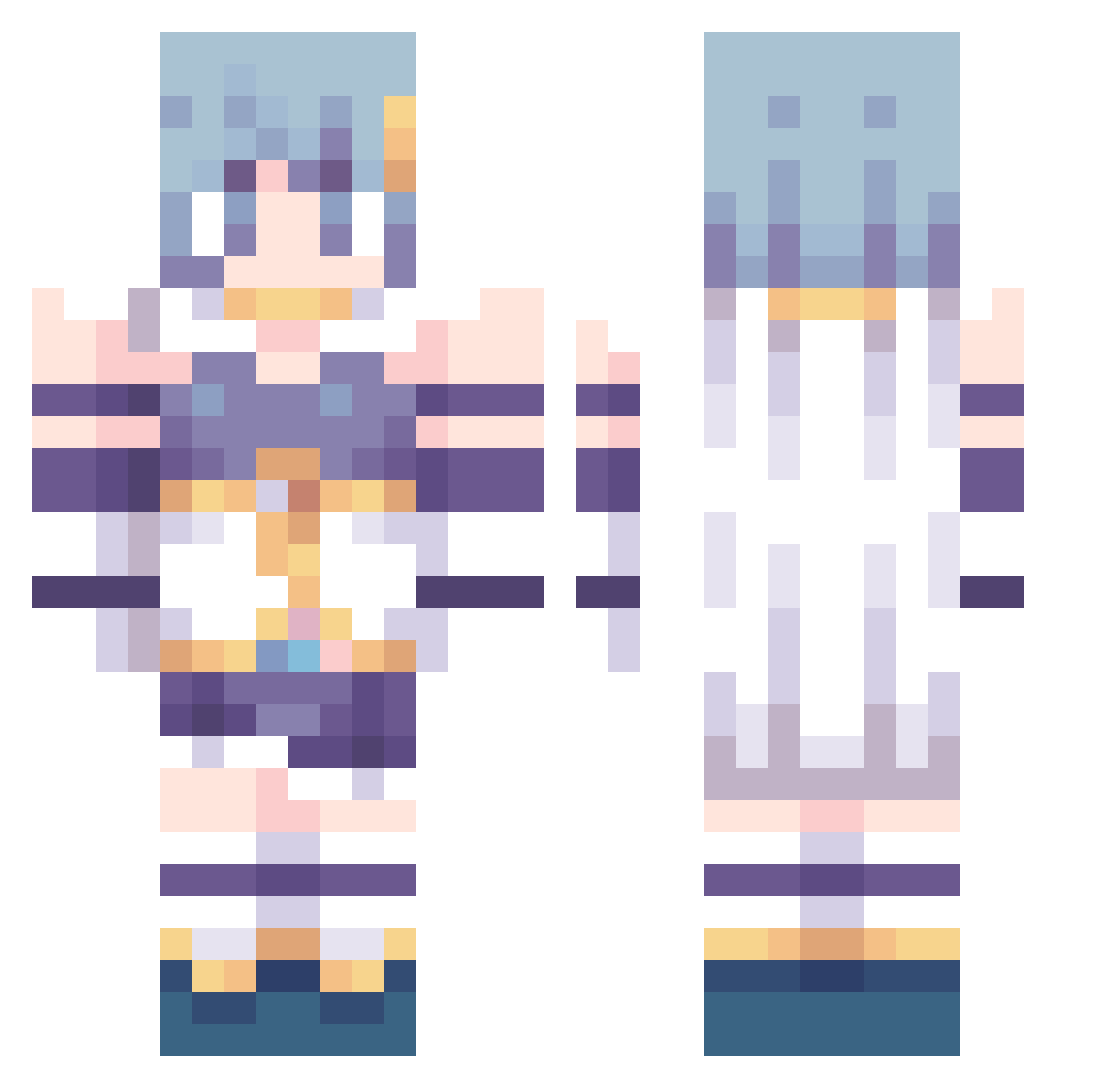 sisgosg Minecraft skin, front and back view