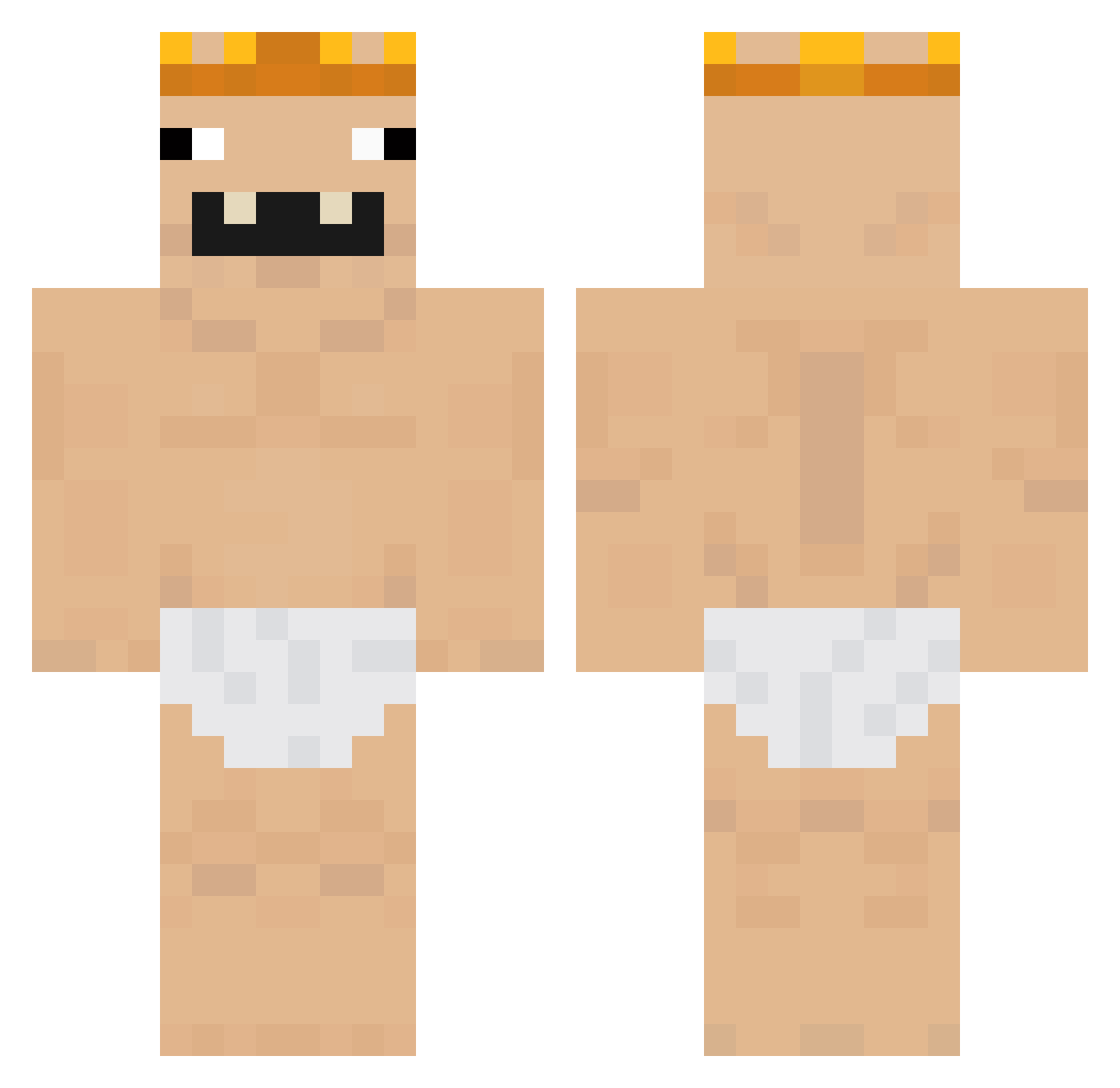 SamuMamu Minecraft skin, front and back view