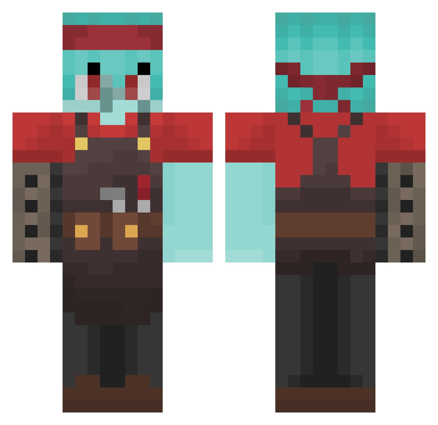 agonyNerd Minecraft skin, front and back view