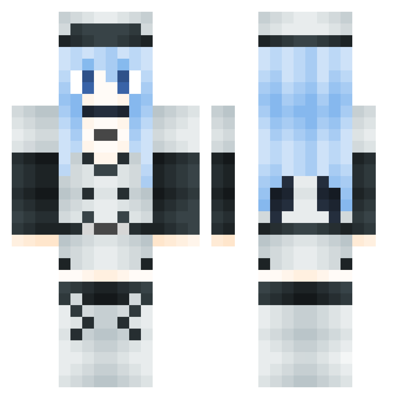 IStoleYourSprite Minecraft skin, front and back view