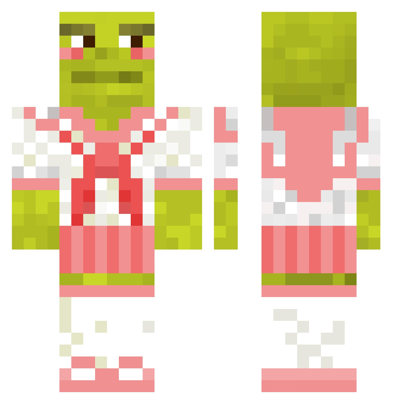 ugh_sky Minecraft skin, front and back view