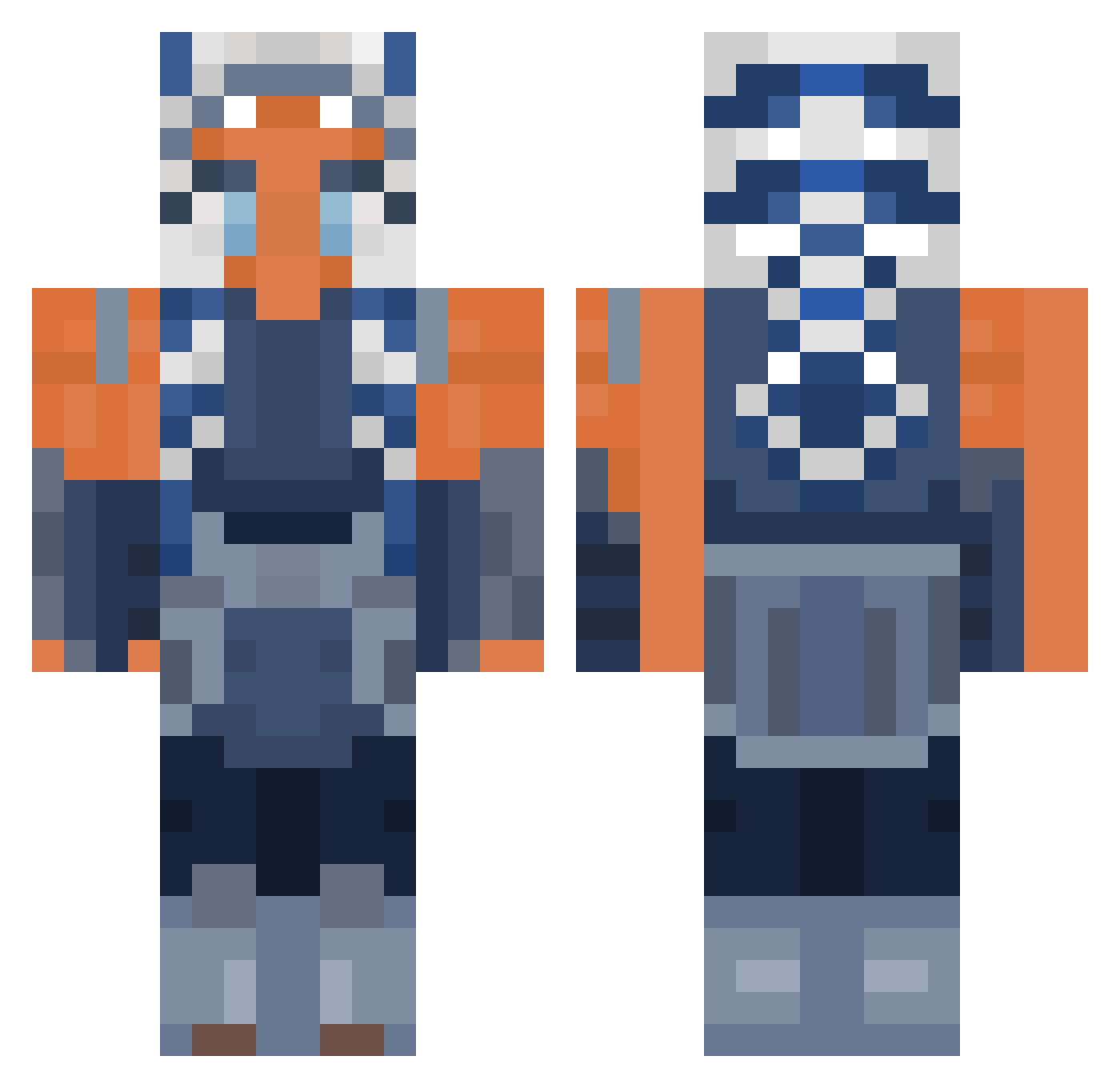 Pokezilla101 Minecraft skin, front and back view