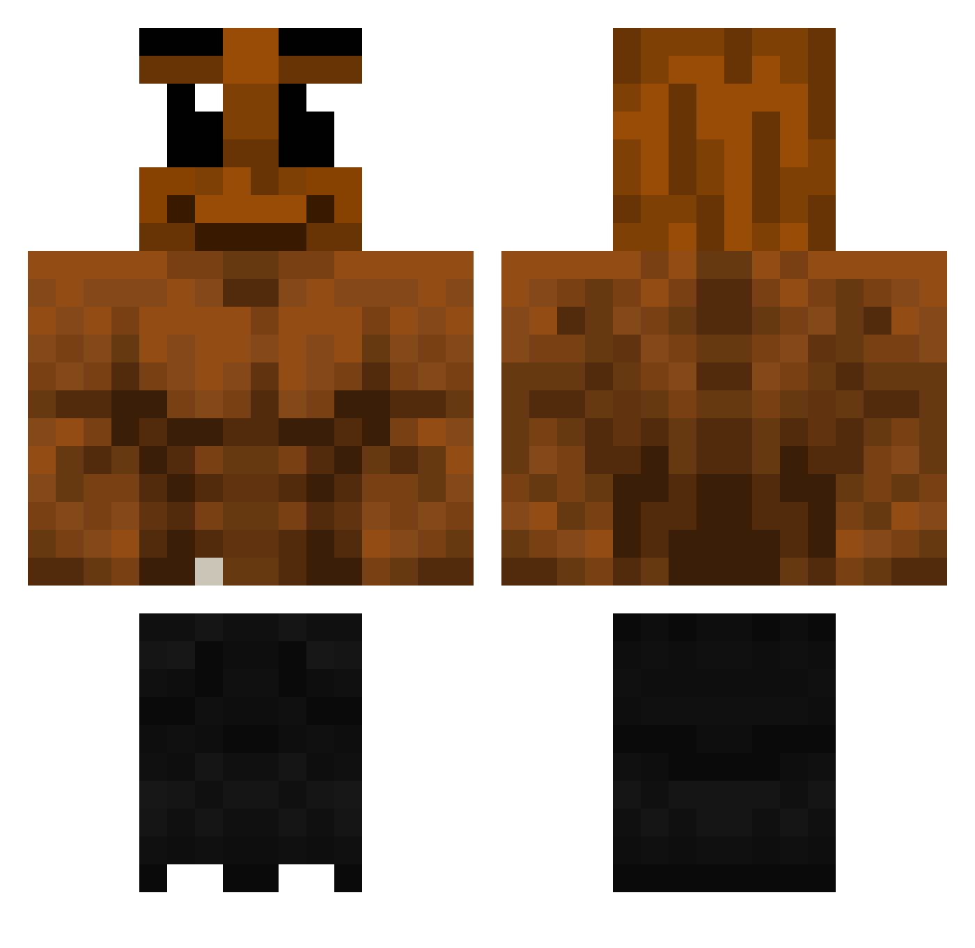 Cleiton96 Minecraft skin, front and back view