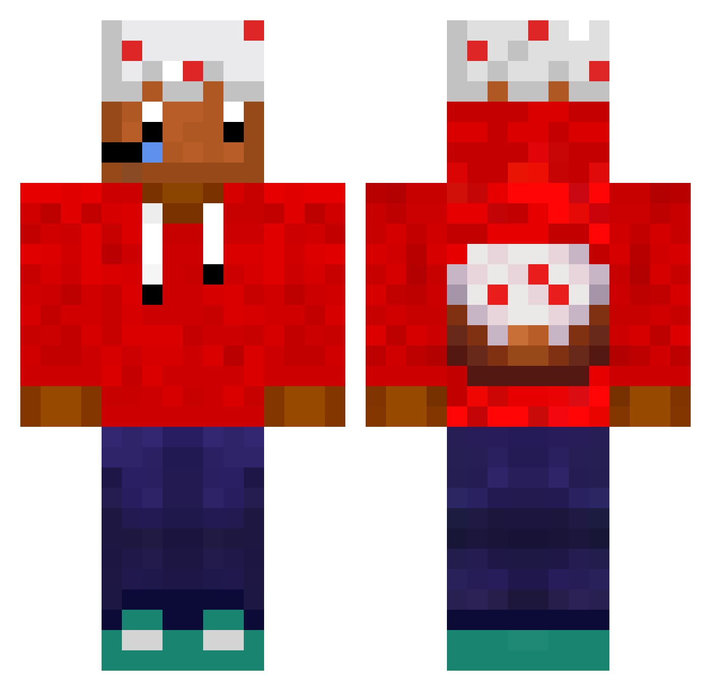 Arlow88 Minecraft skin, front and back view