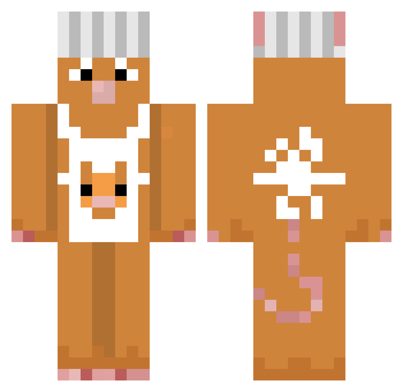 EmileTheRcT Minecraft skin, front and back view