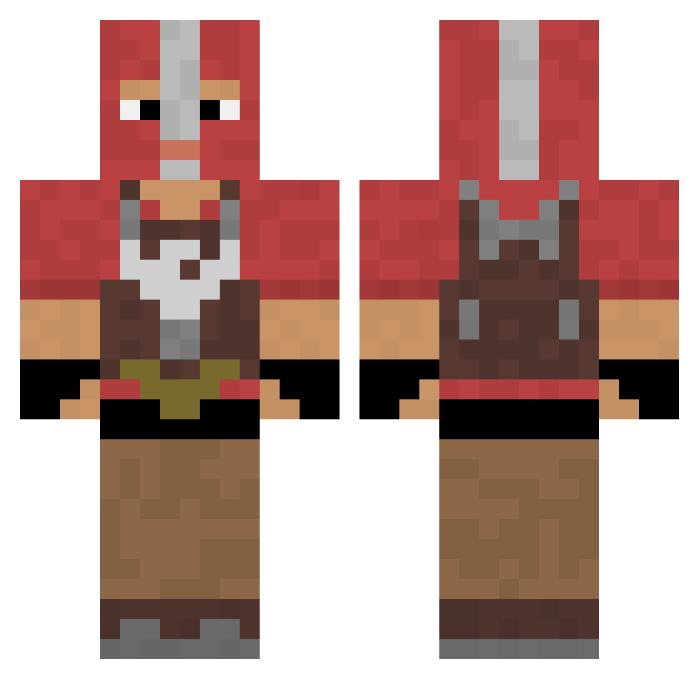 Daddymarcelx Minecraft skin, front and back view