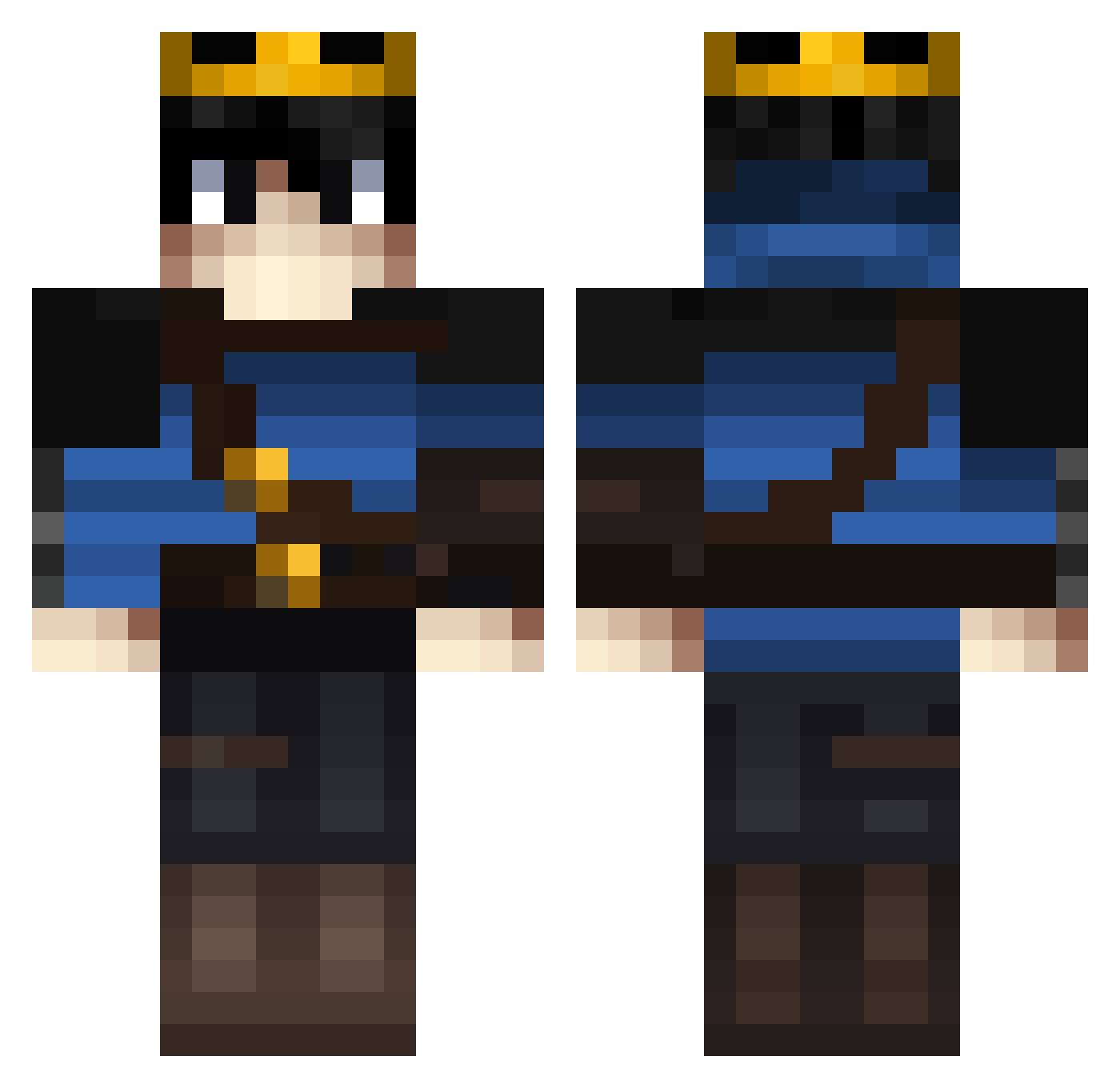 Dark_knight_06 Minecraft skin, front and back view
