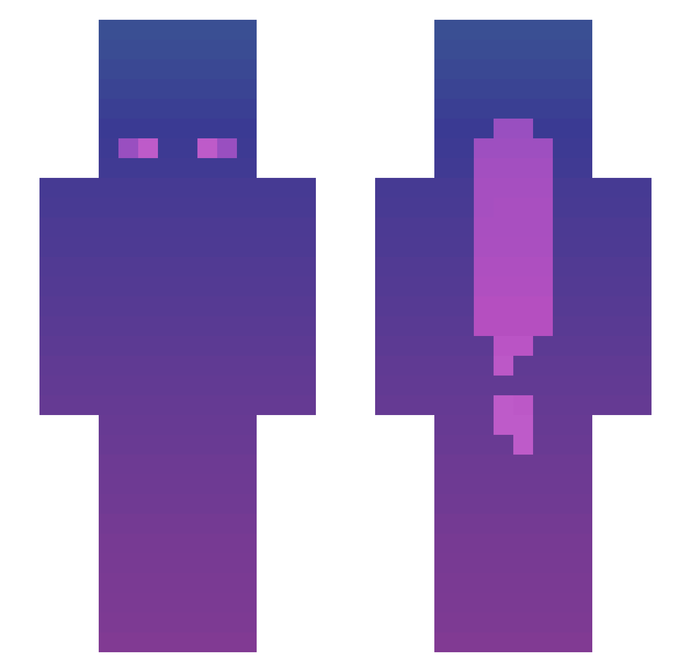 Herdbull406 Minecraft skin, front and back view
