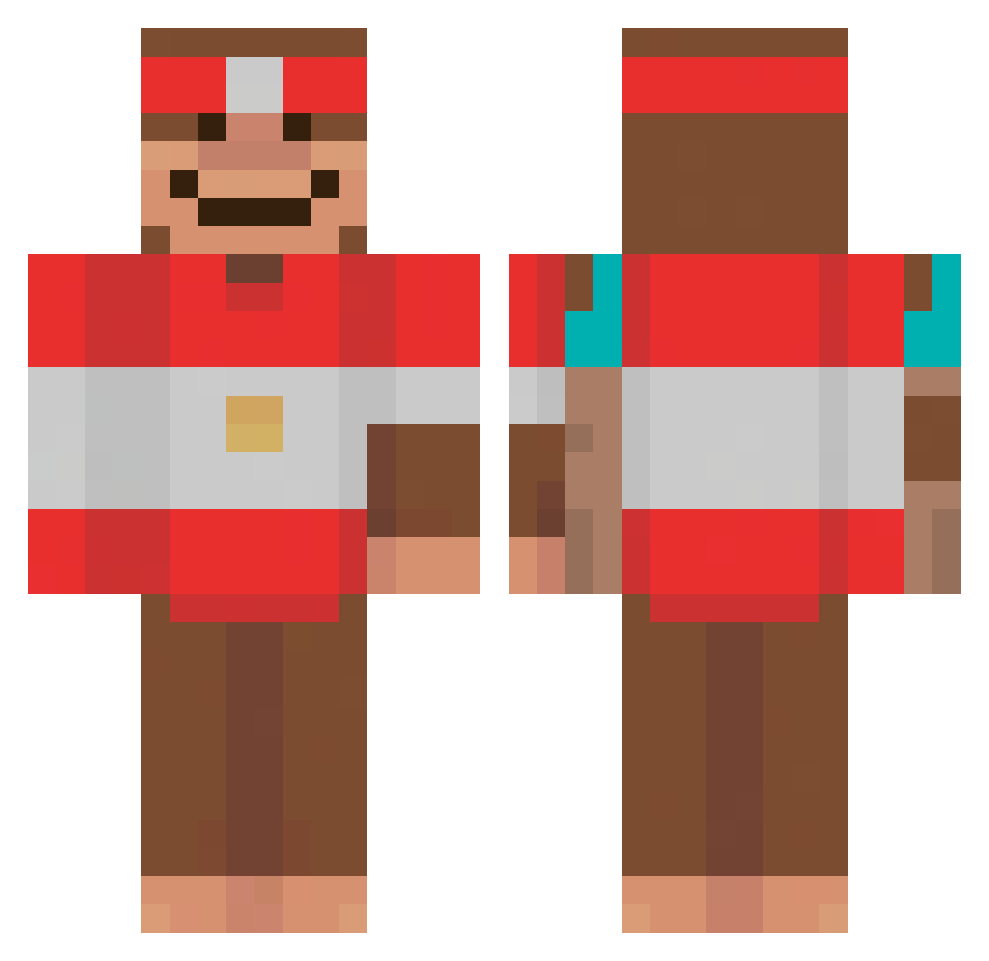 PouPeruano07 Minecraft skin, front and back view