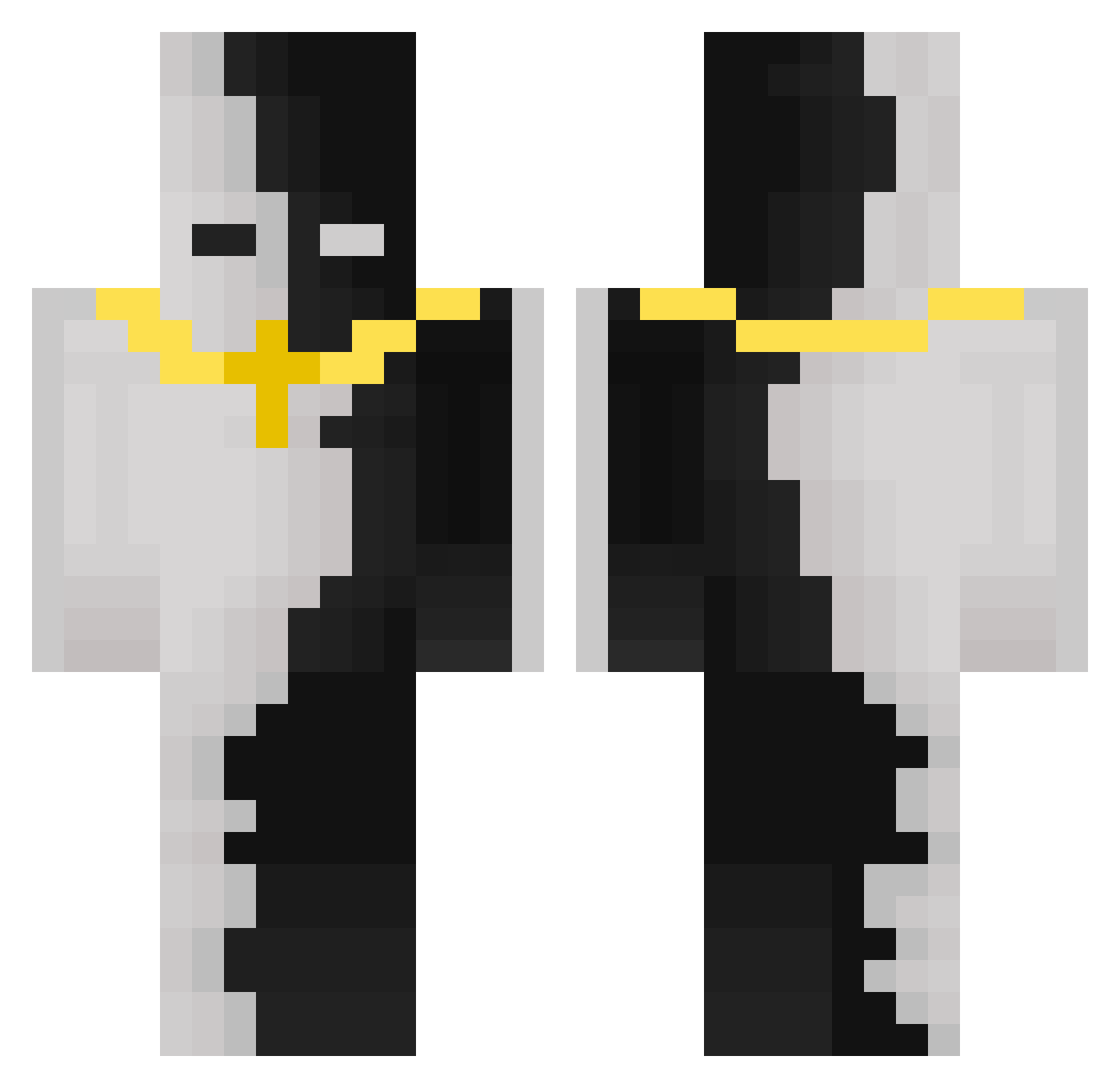 SwatgaimingClub Minecraft skin, front and back view