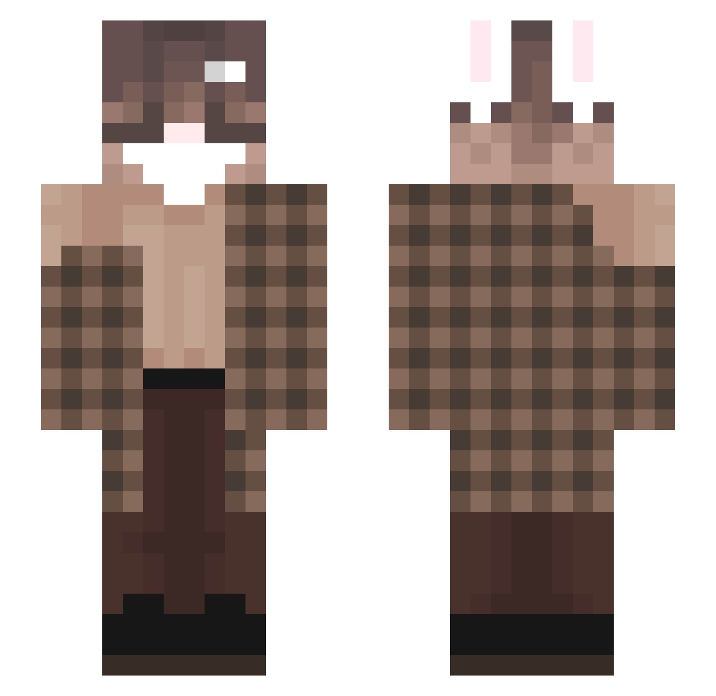 Carasouels Minecraft skin, front and back view