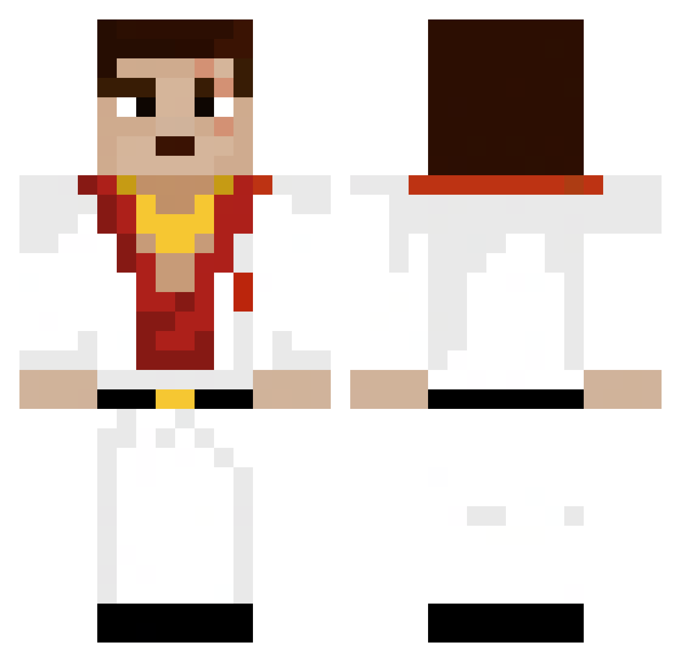pxnkk Minecraft skin, front and back view