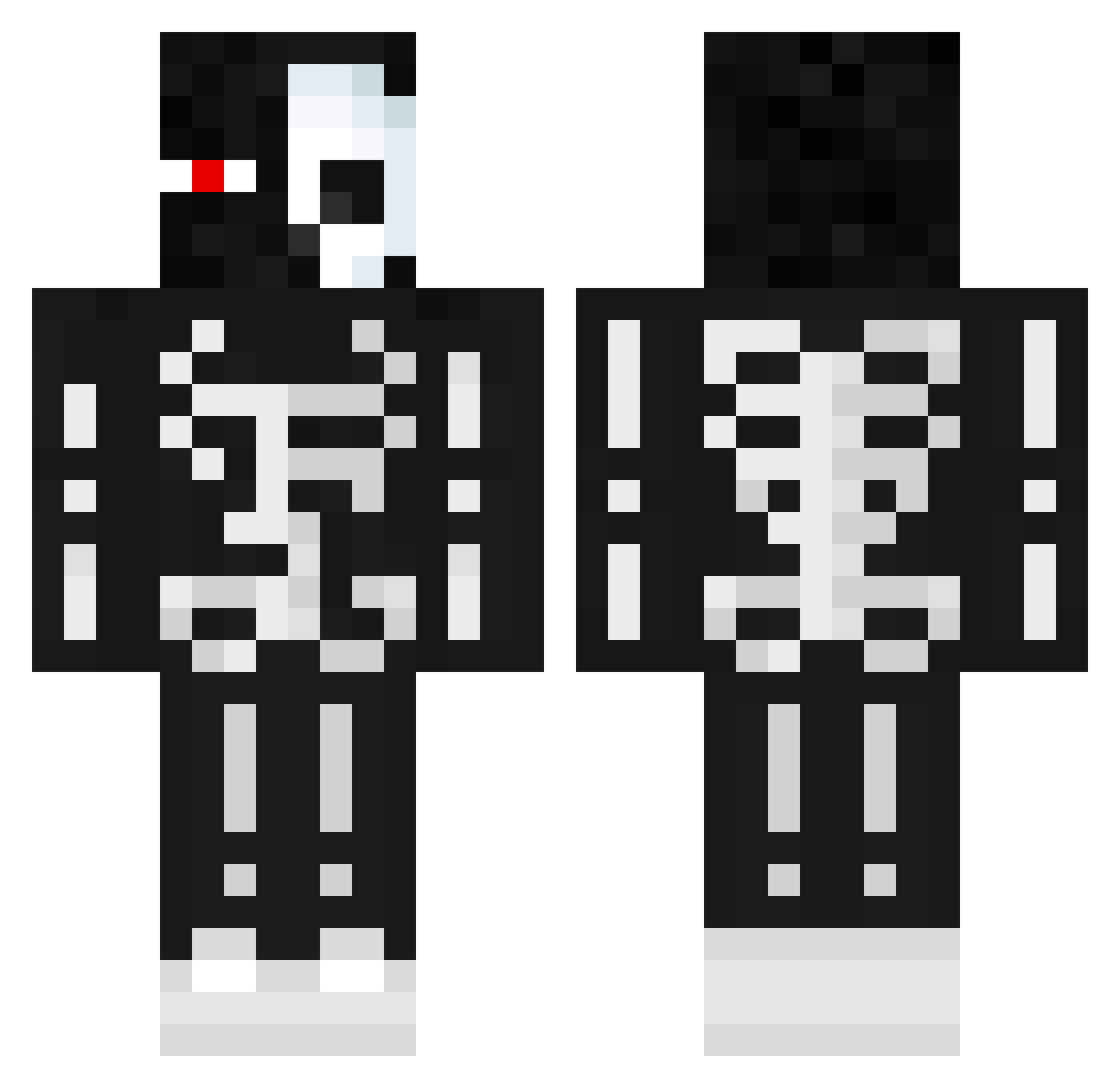 l__fe3r__l Minecraft skin, front and back view