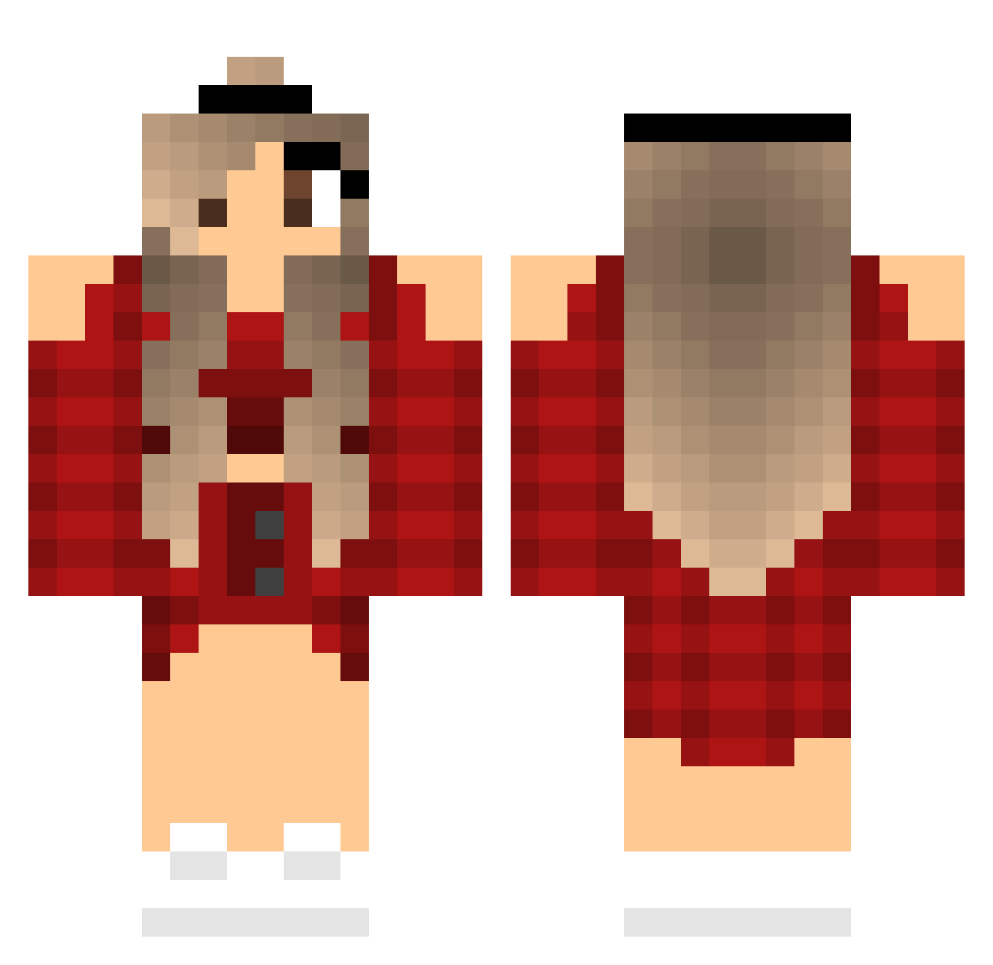 Jesssyyy Minecraft skin, front and back view