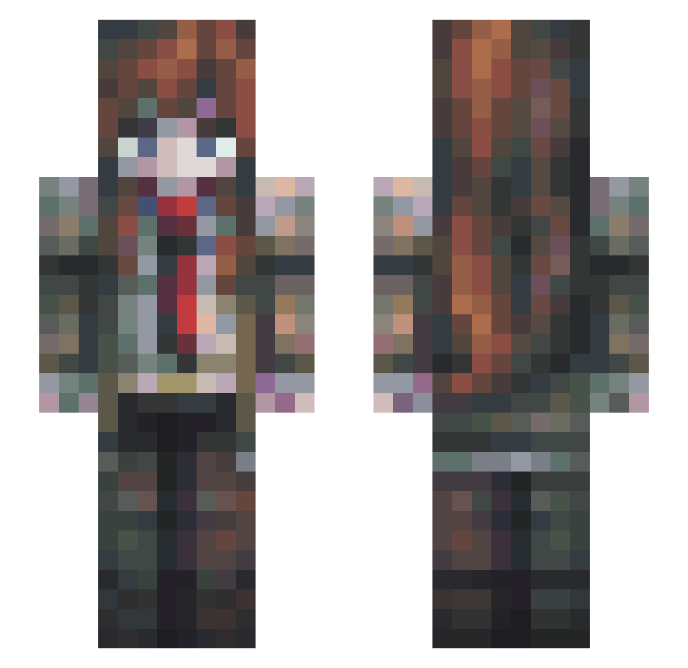 UfoPop964 Minecraft skin, front and back view