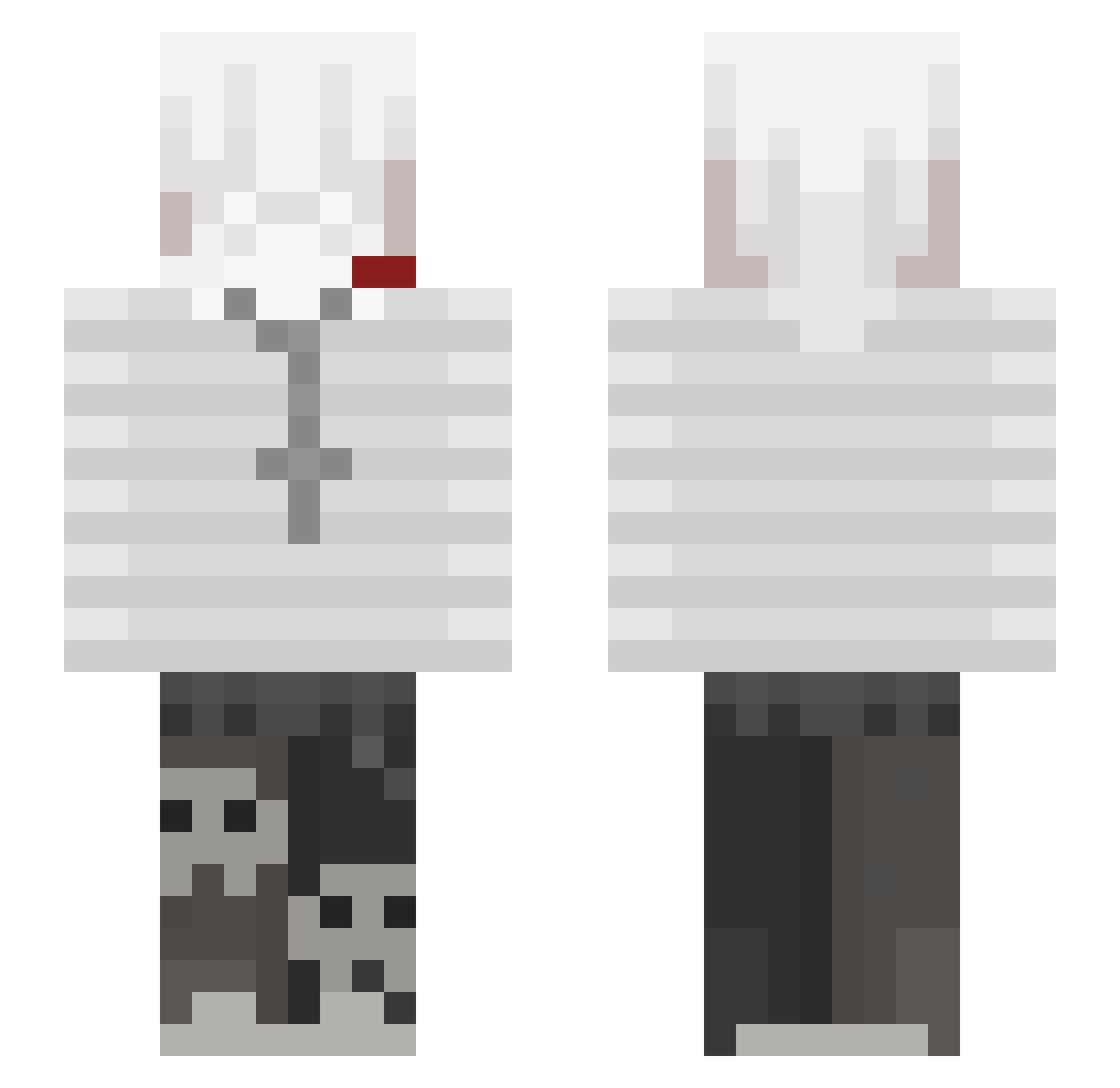 5woof Minecraft skin, front and back view
