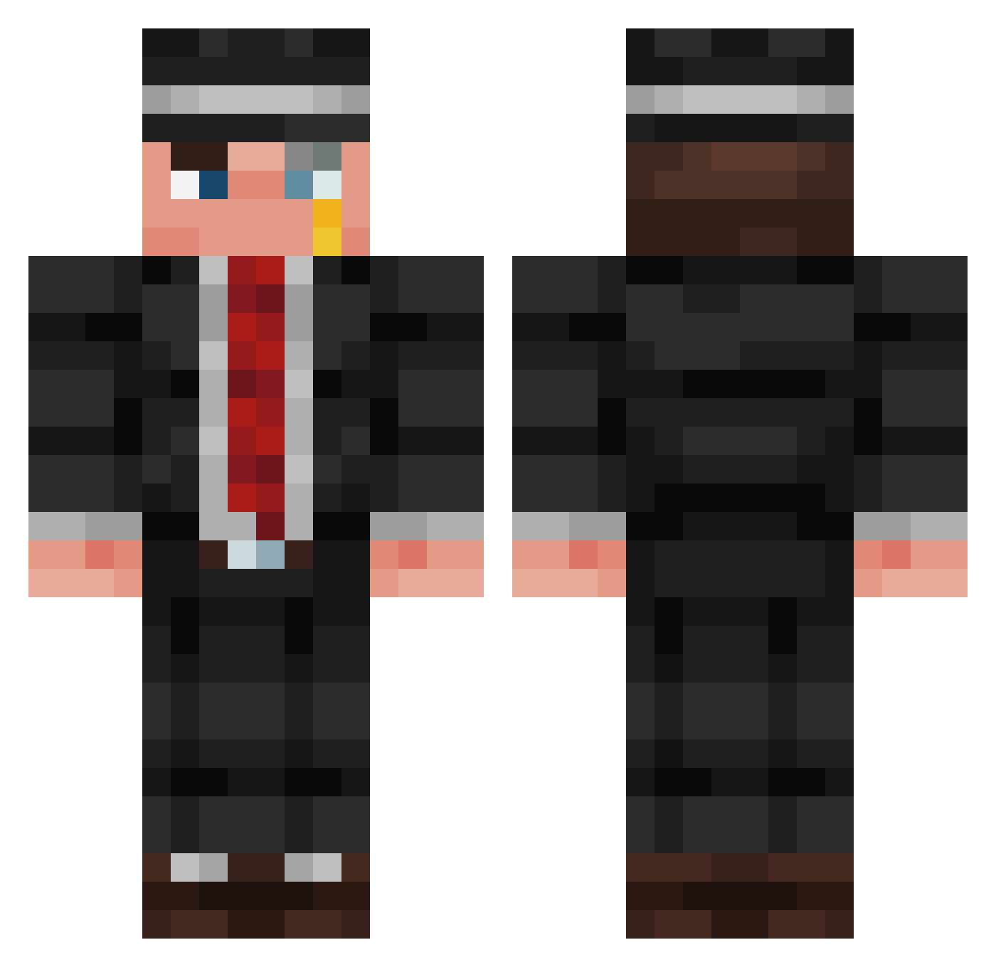 Robertg269 Minecraft skin, front and back view