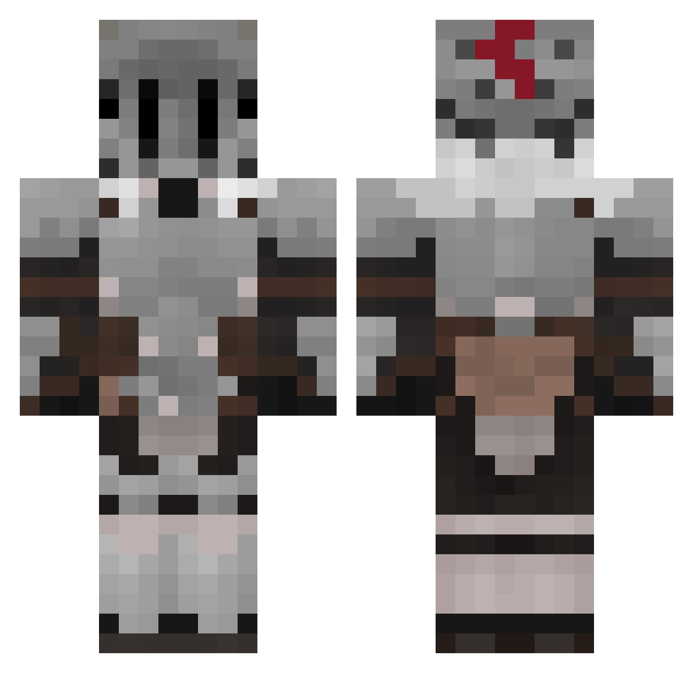 dark0flamee Minecraft skin, front and back view