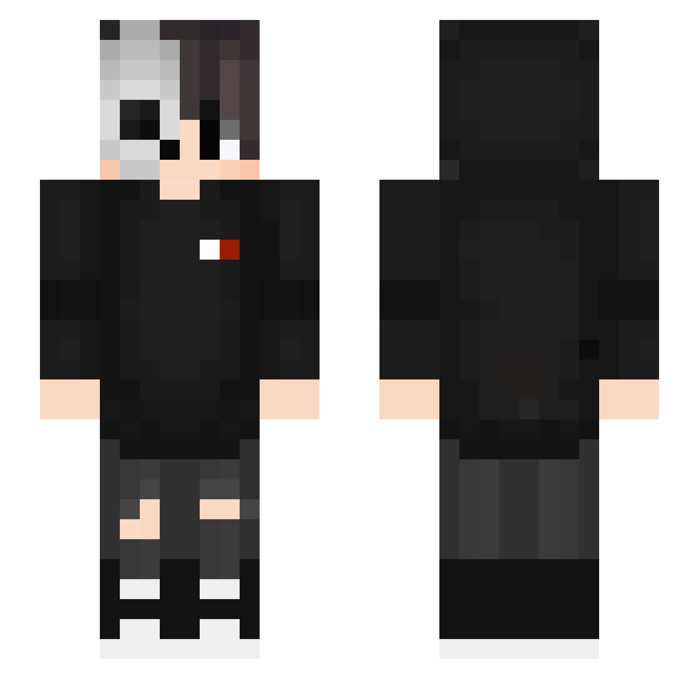 Sk1ll Minecraft skin, front and back view
