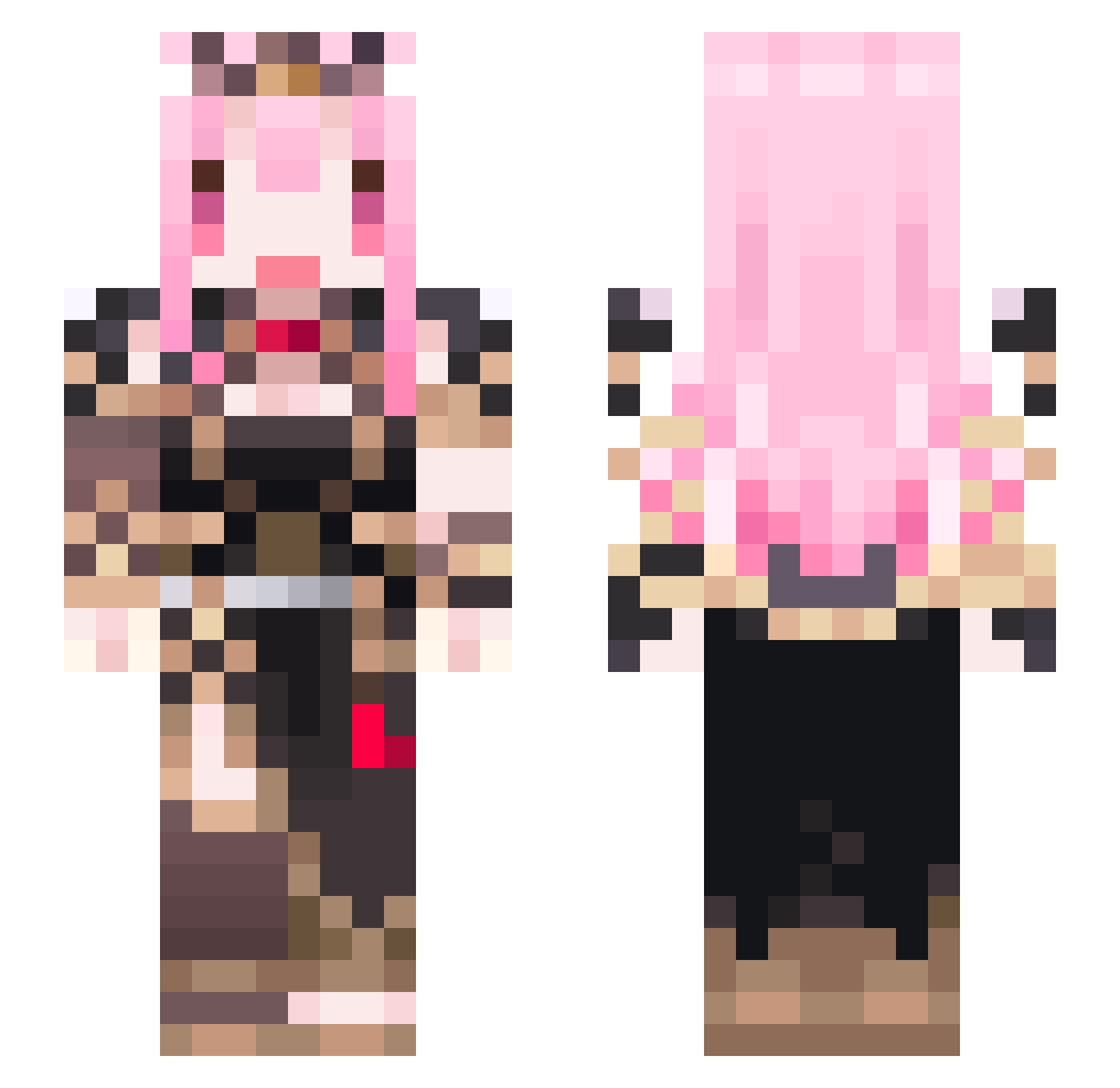 EMMAGIRL2012 Minecraft skin, front and back view