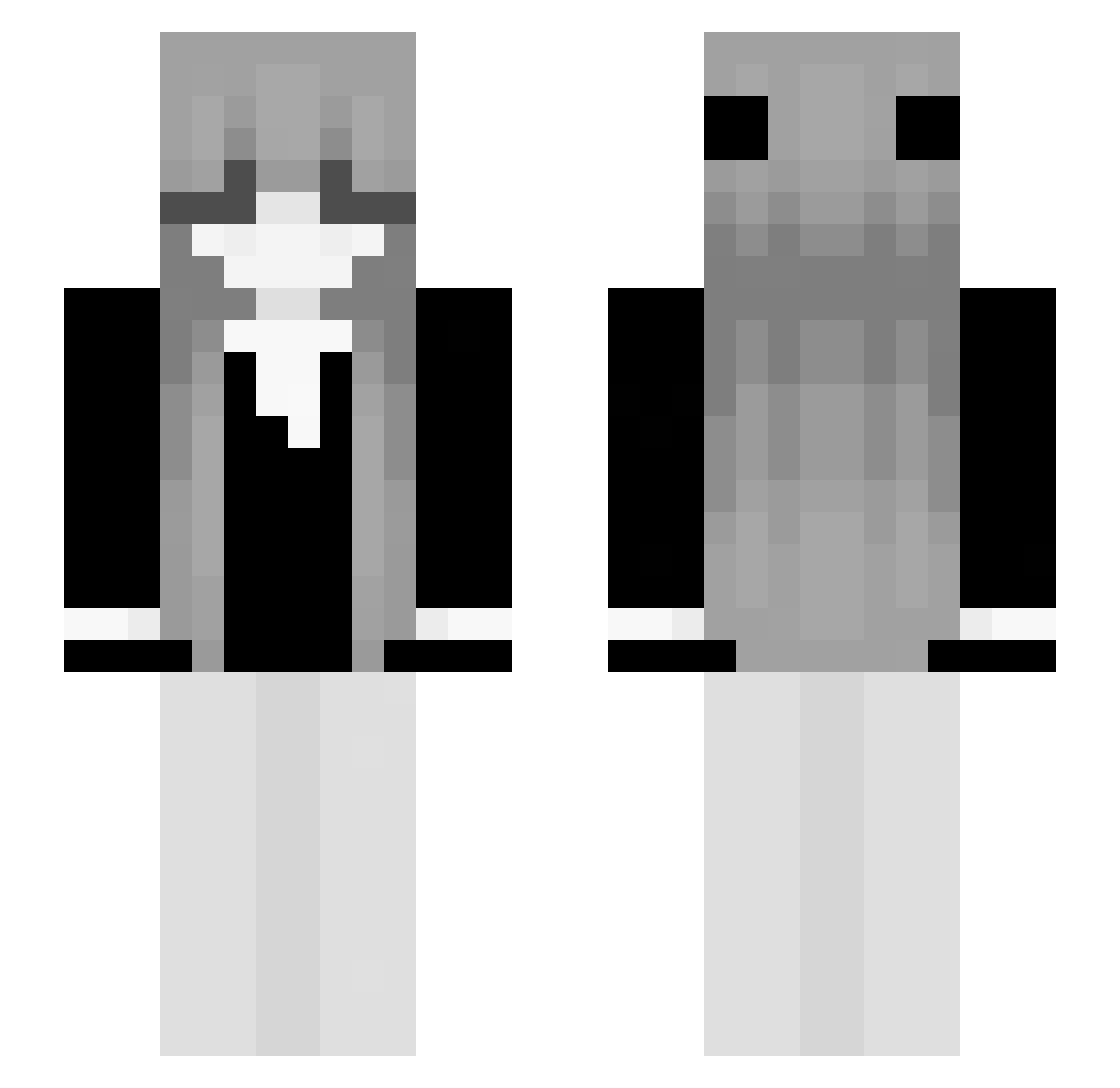 Hasiekio Minecraft skin, front and back view