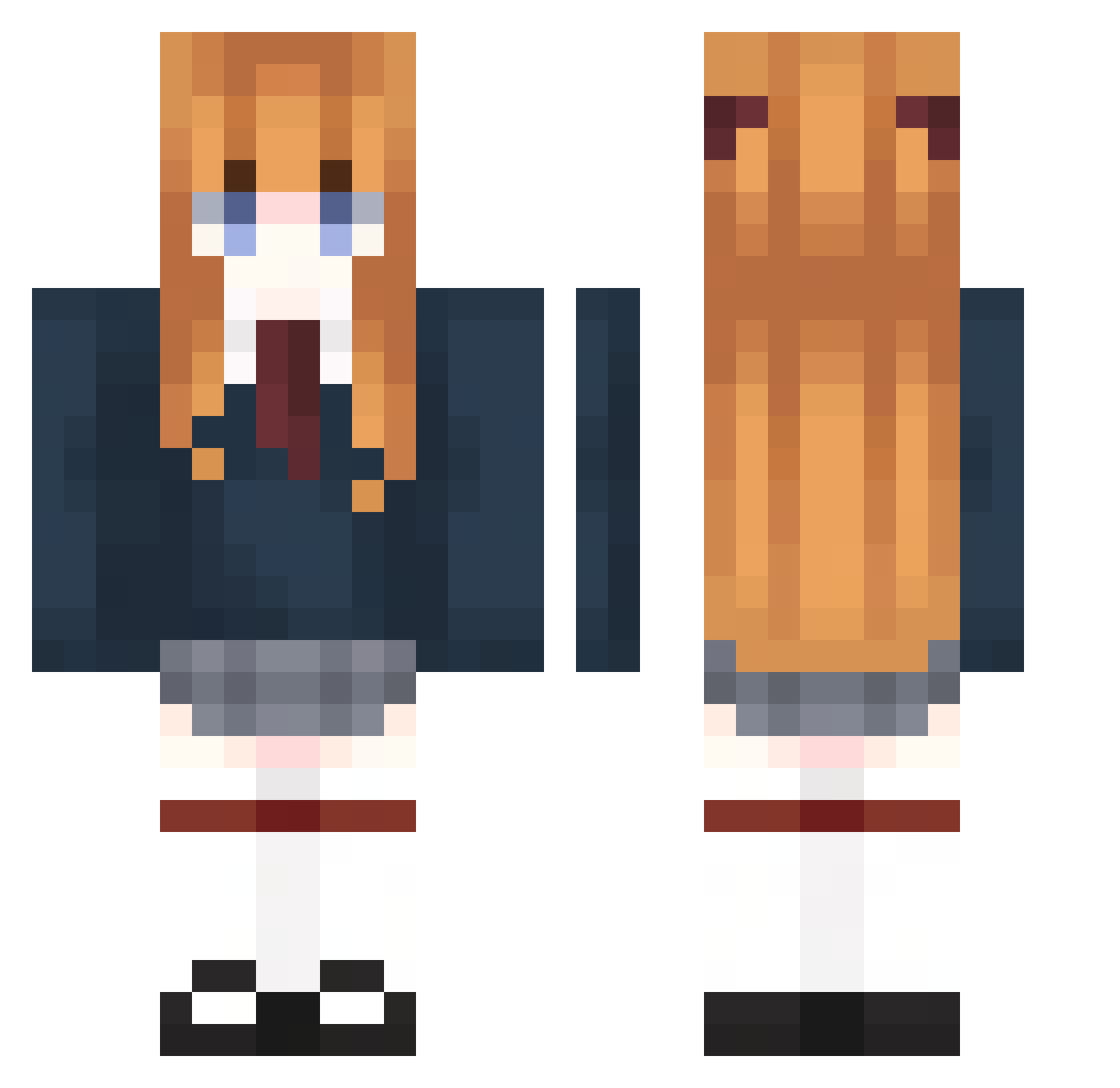 dwas23 Minecraft skin, front and back view