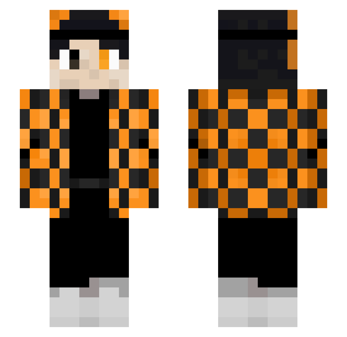 Spiderfabio130 Minecraft skin, front and back view