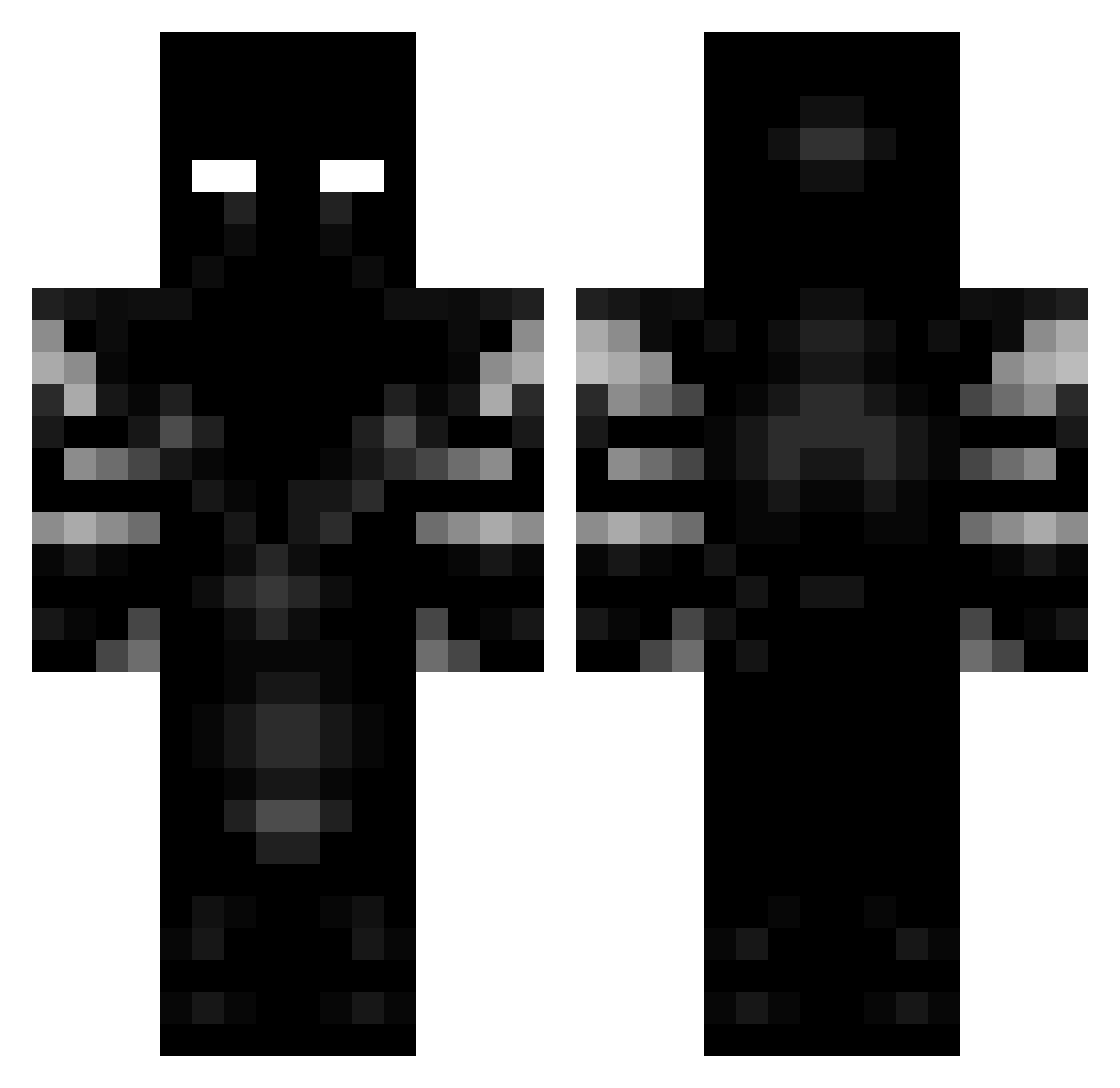 Y3Q Minecraft skin, front and back view