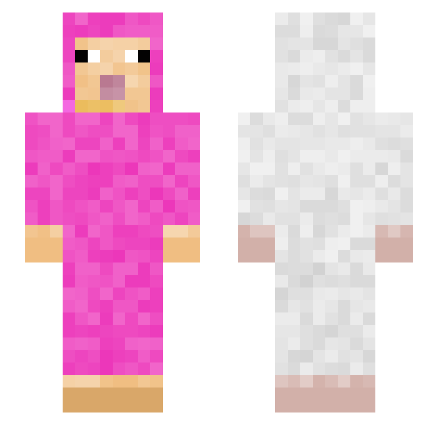 sunflowertope Minecraft skin, front and back view