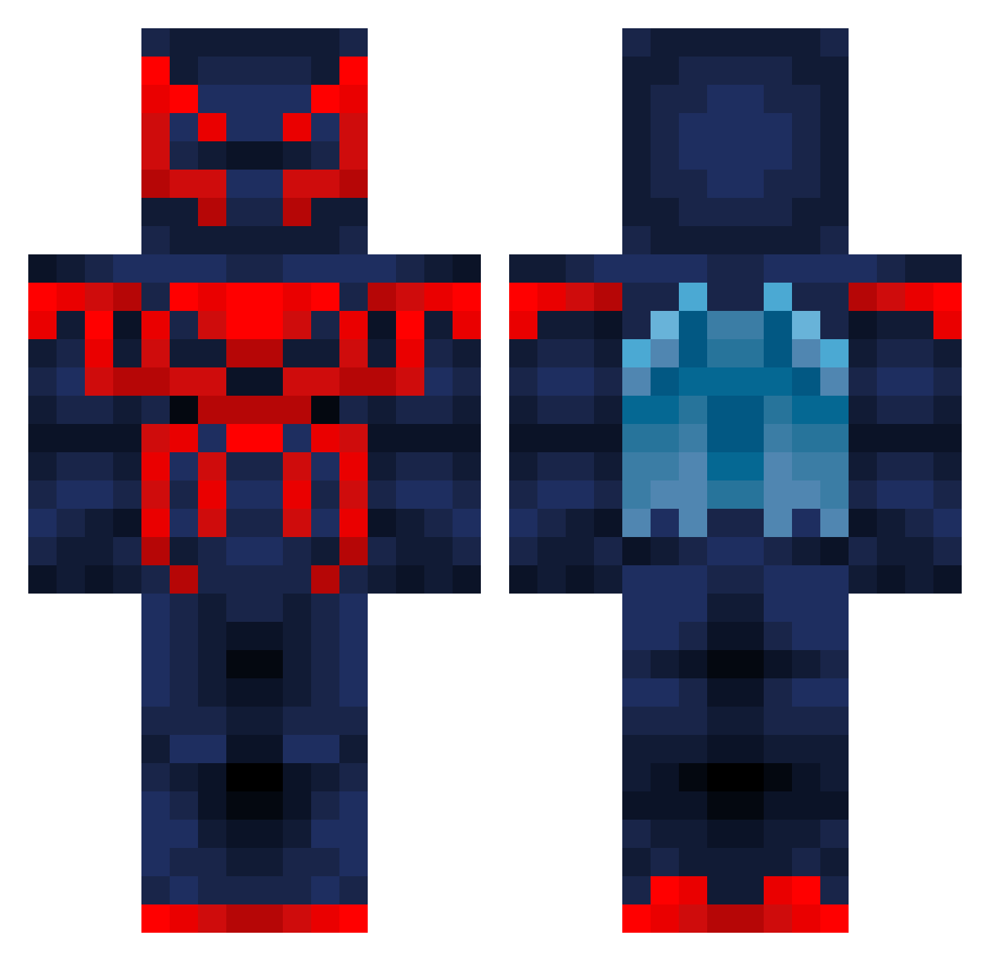 Mlg_FrostBite Minecraft skin, front and back view