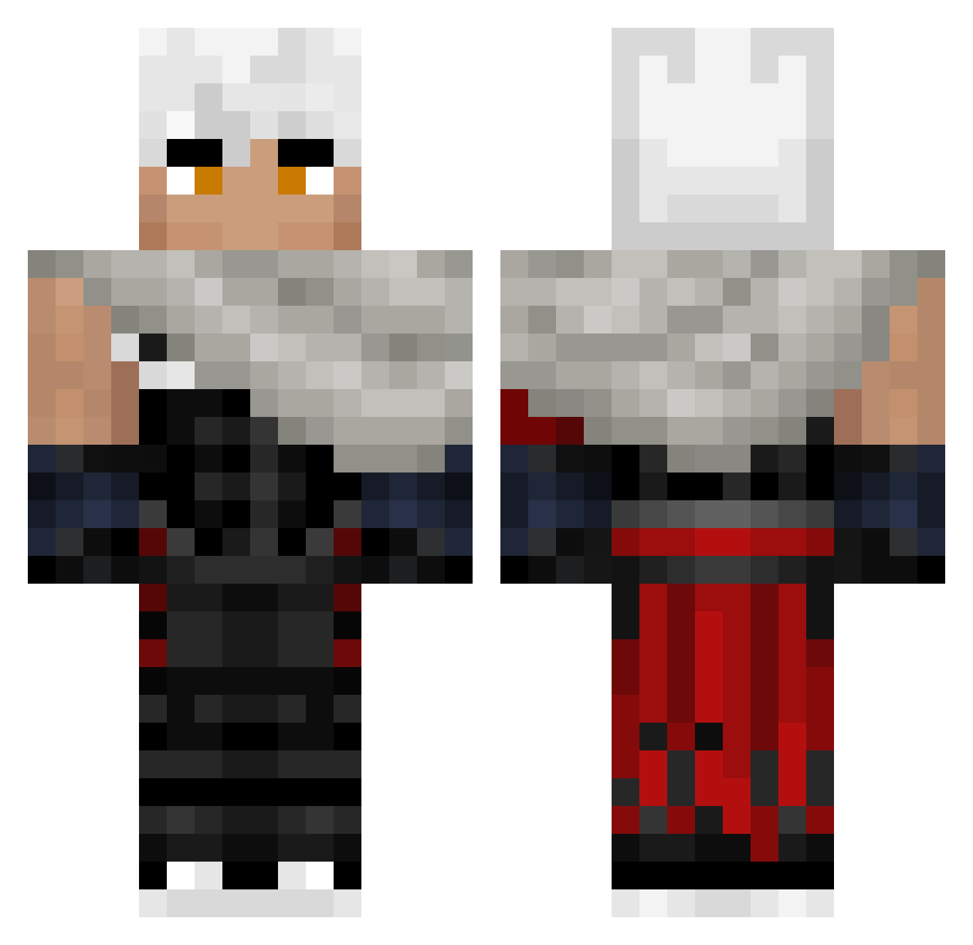 OzzyProGamer Minecraft skin, front and back view