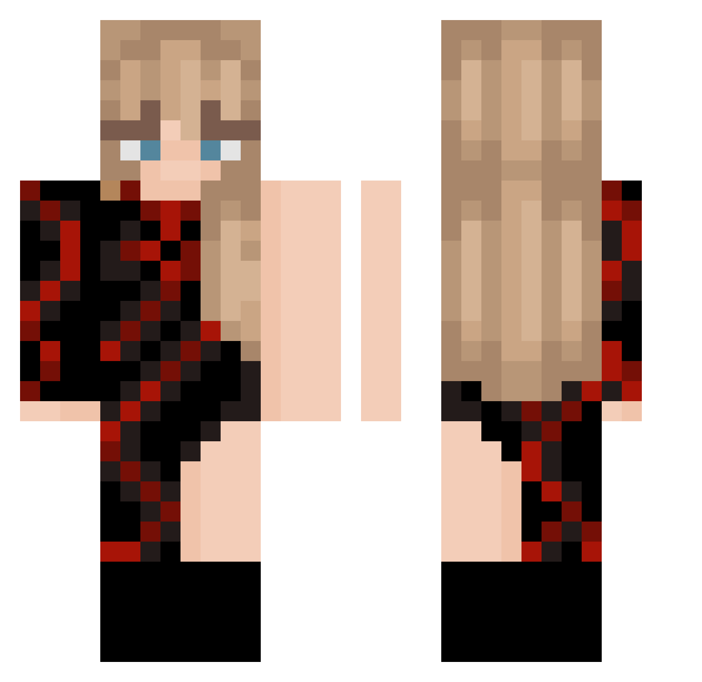 franidzbanio Minecraft skin, front and back view