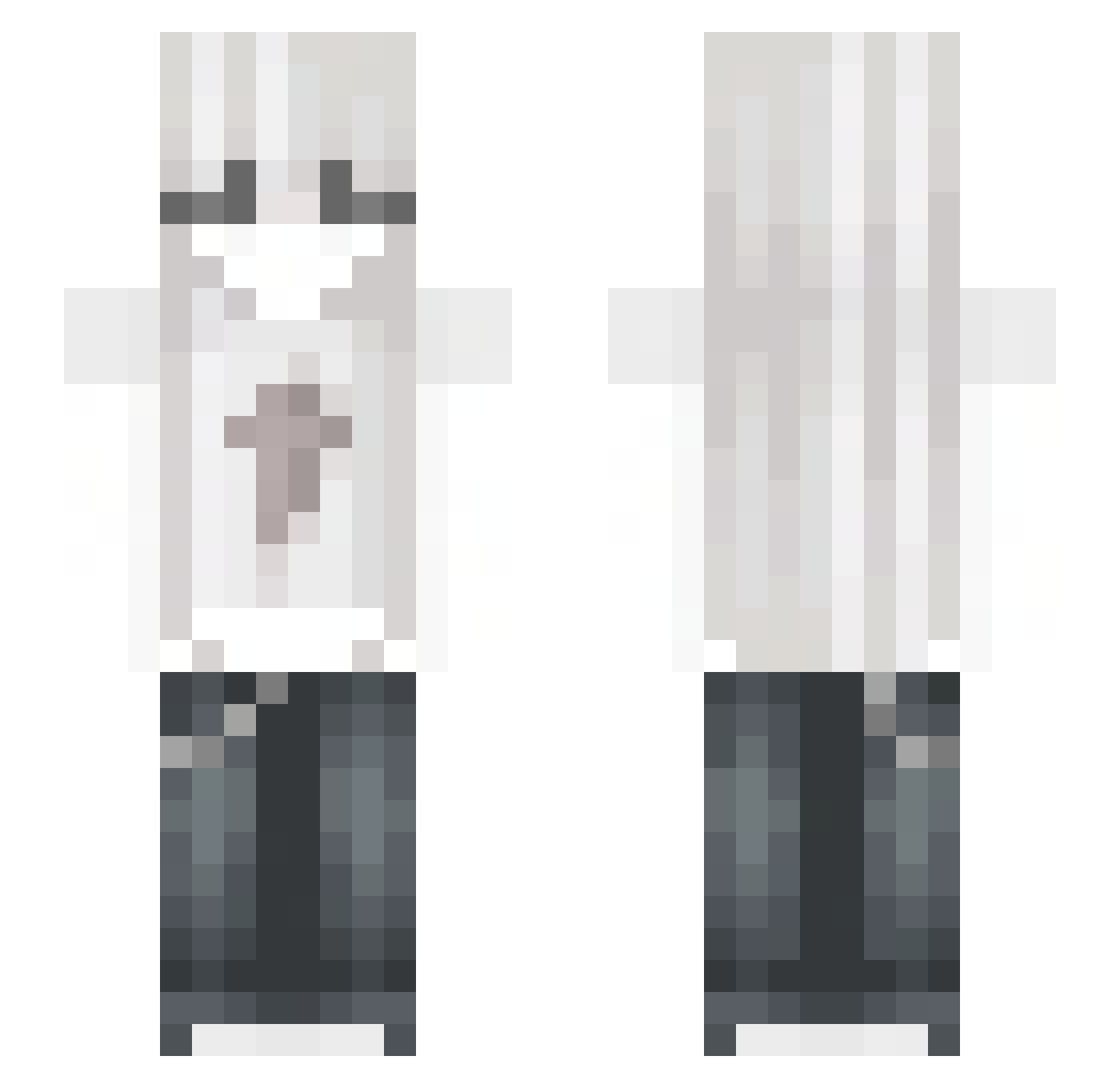 Stuce Minecraft skin, front and back view
