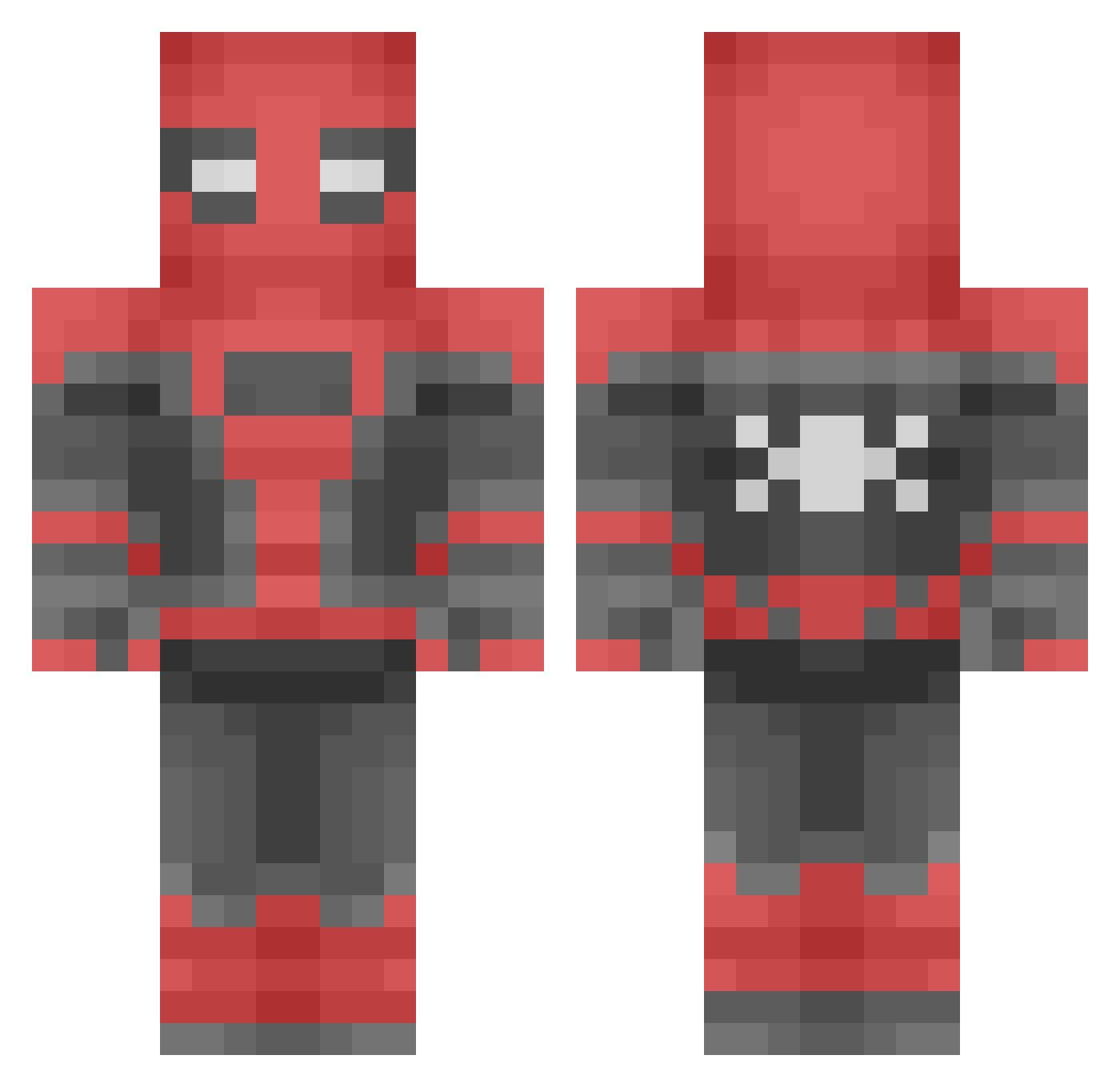 Zwarte_Loempia Minecraft skin, front and back view