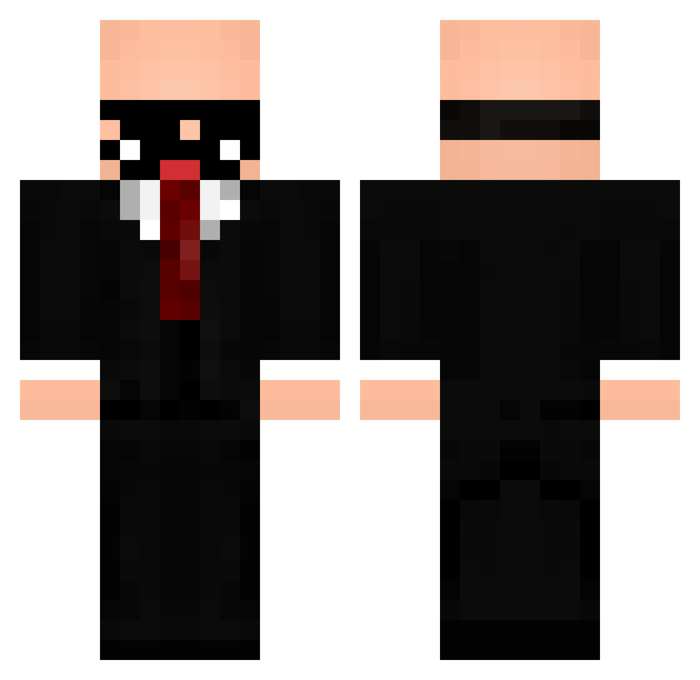 utox Minecraft skin, front and back view