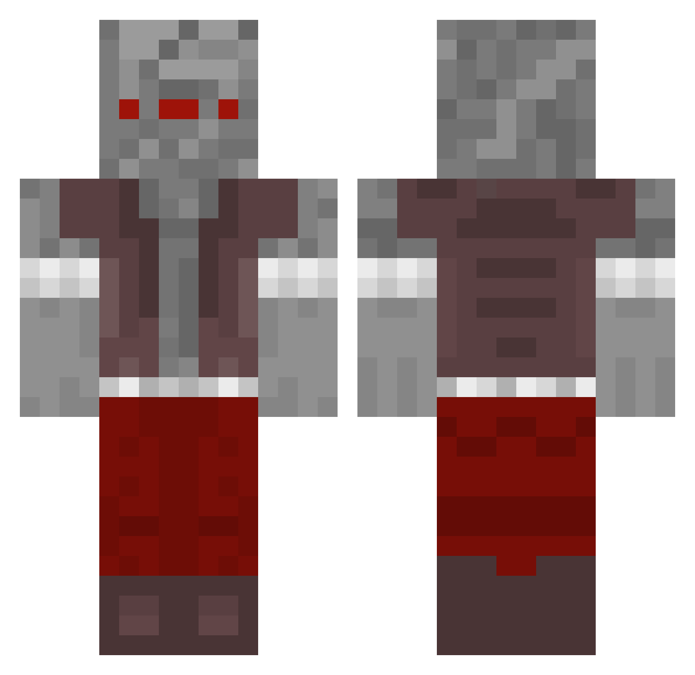 Cagn Minecraft skin, front and back view