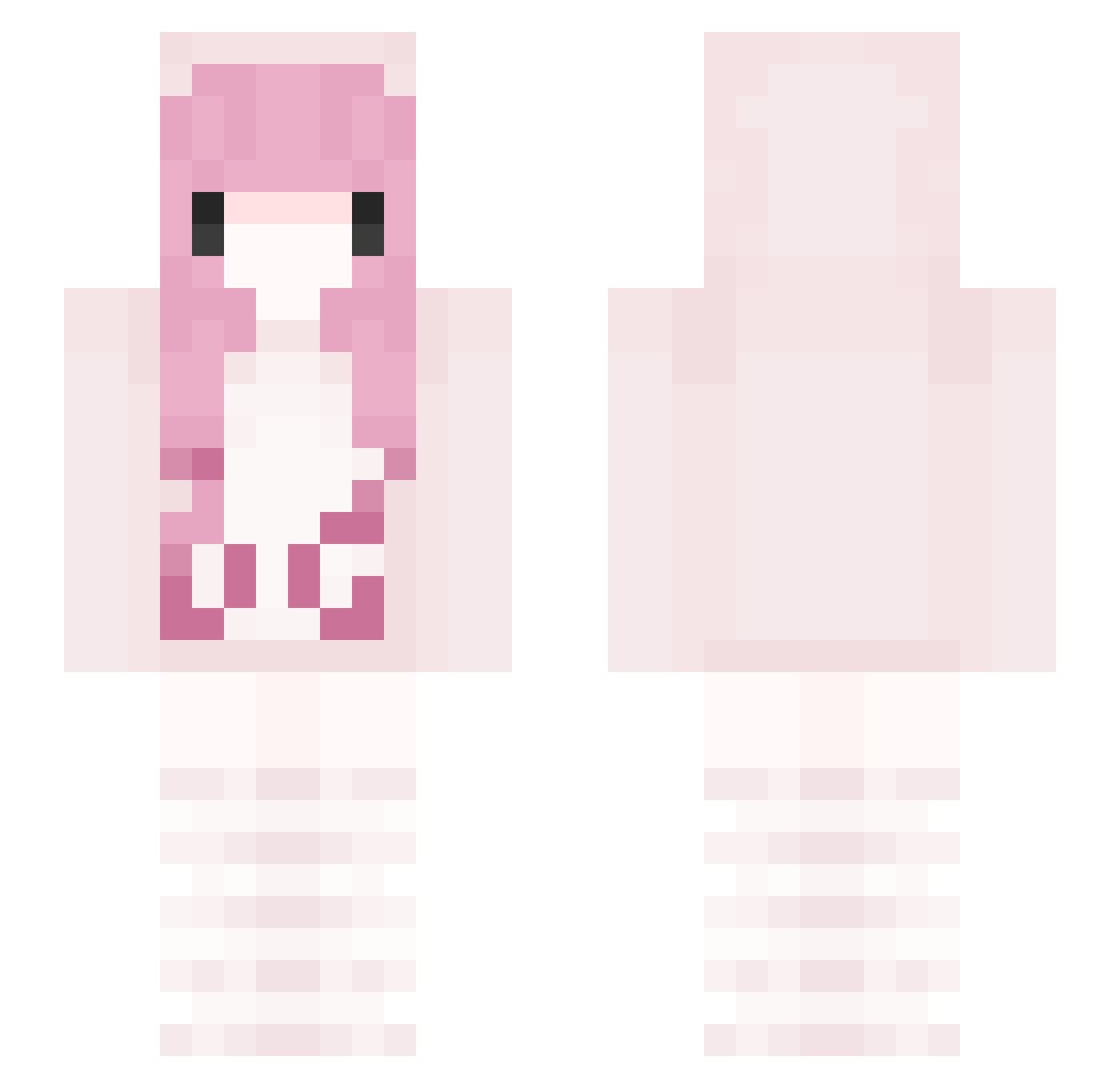 gigi Minecraft skin, front and back view
