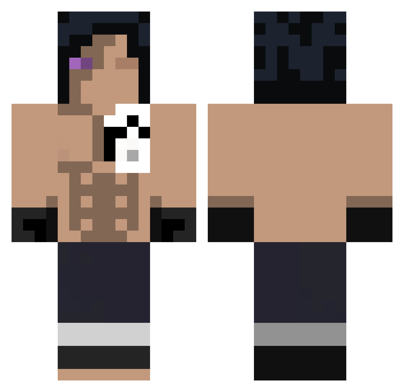 Hauru_San Minecraft skin, front and back view