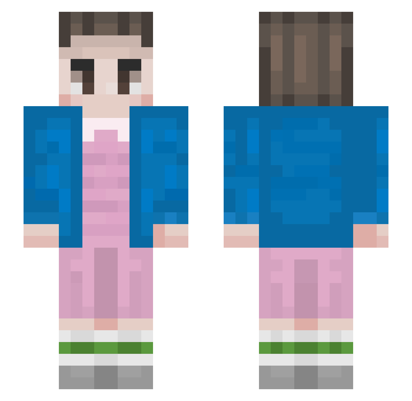 eddiie1 Minecraft skin, front and back view