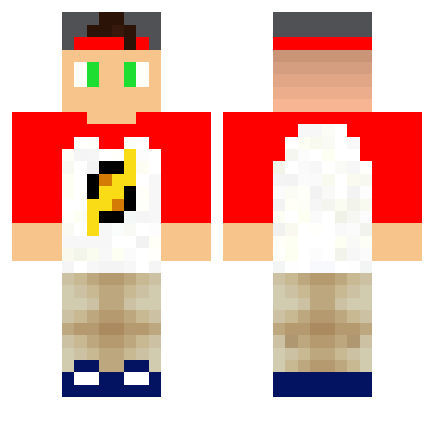 HarryDog_ Minecraft skin, front and back view