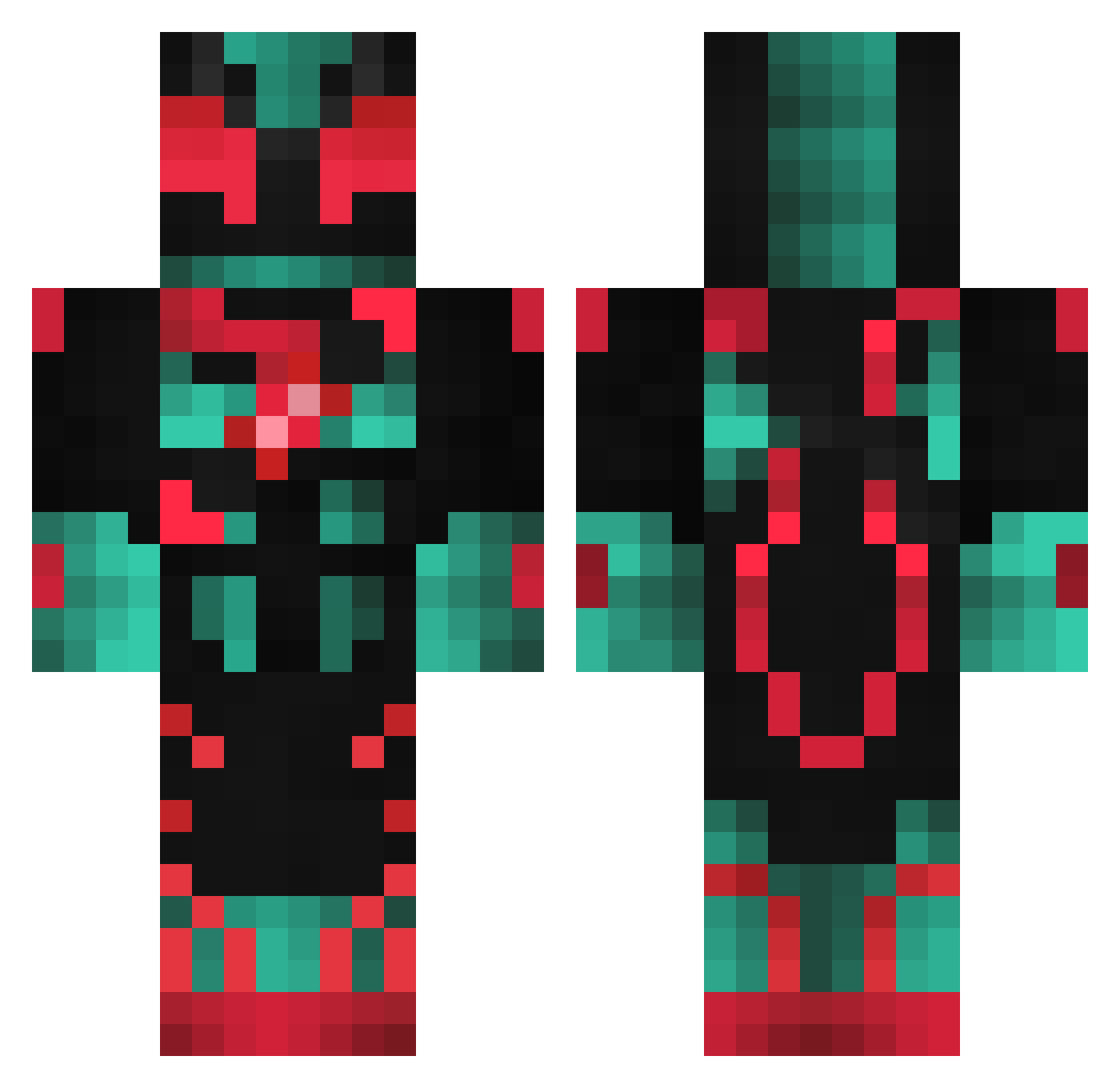 1121MAX_JOJO Minecraft skin, front and back view