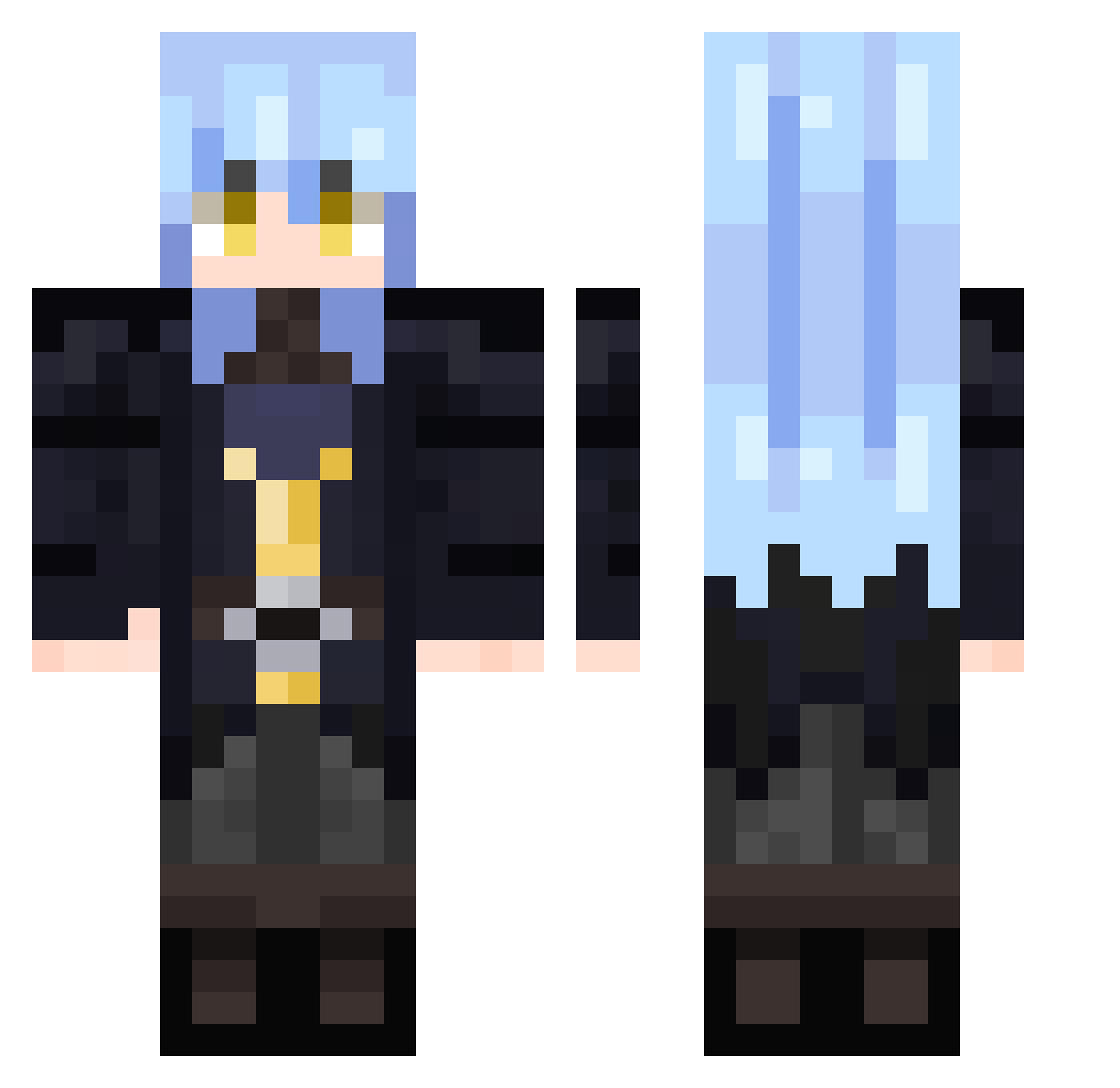 TheeAngle Minecraft skin, front and back view