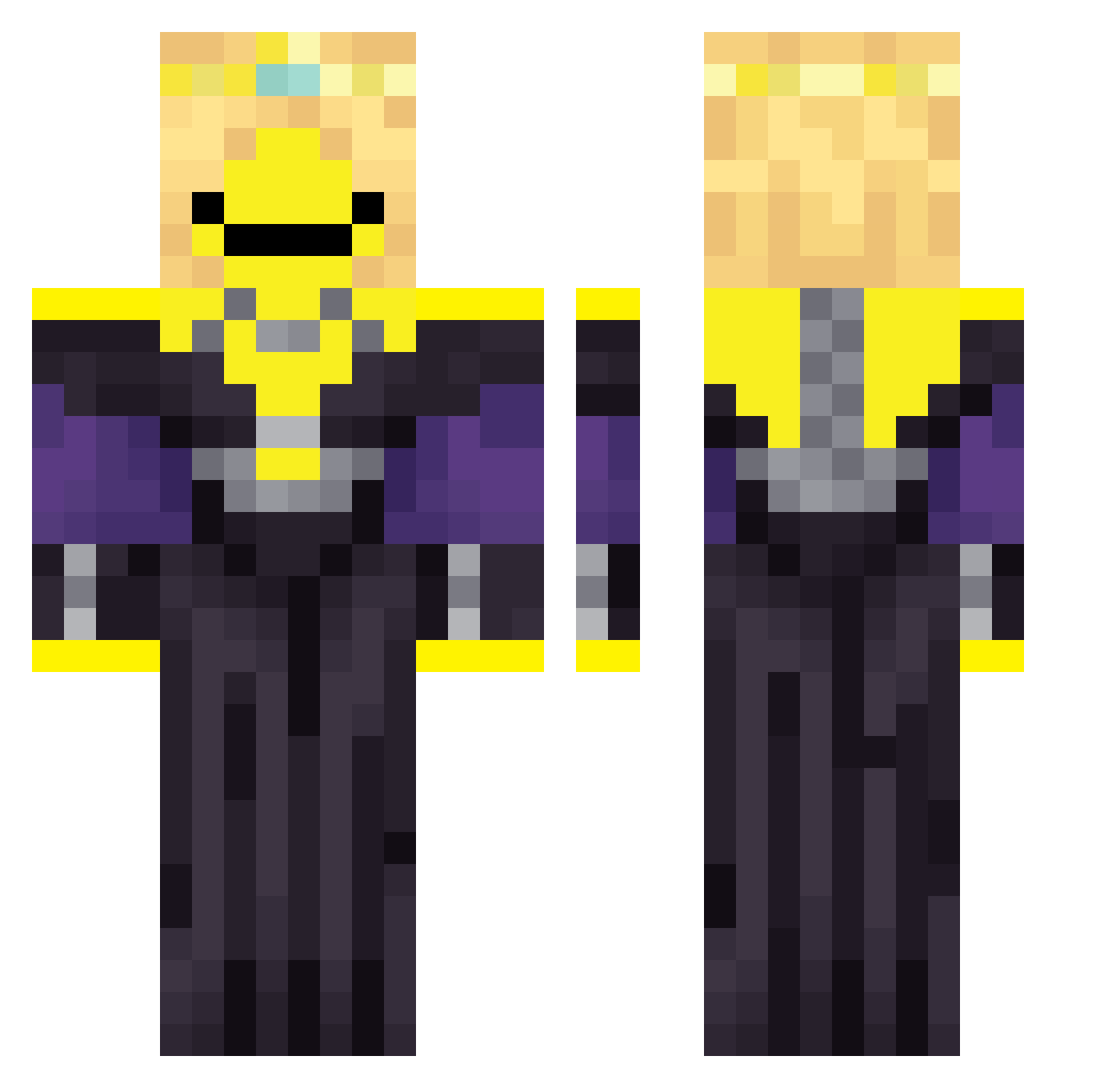 Zumi_zuu Minecraft skin, front and back view