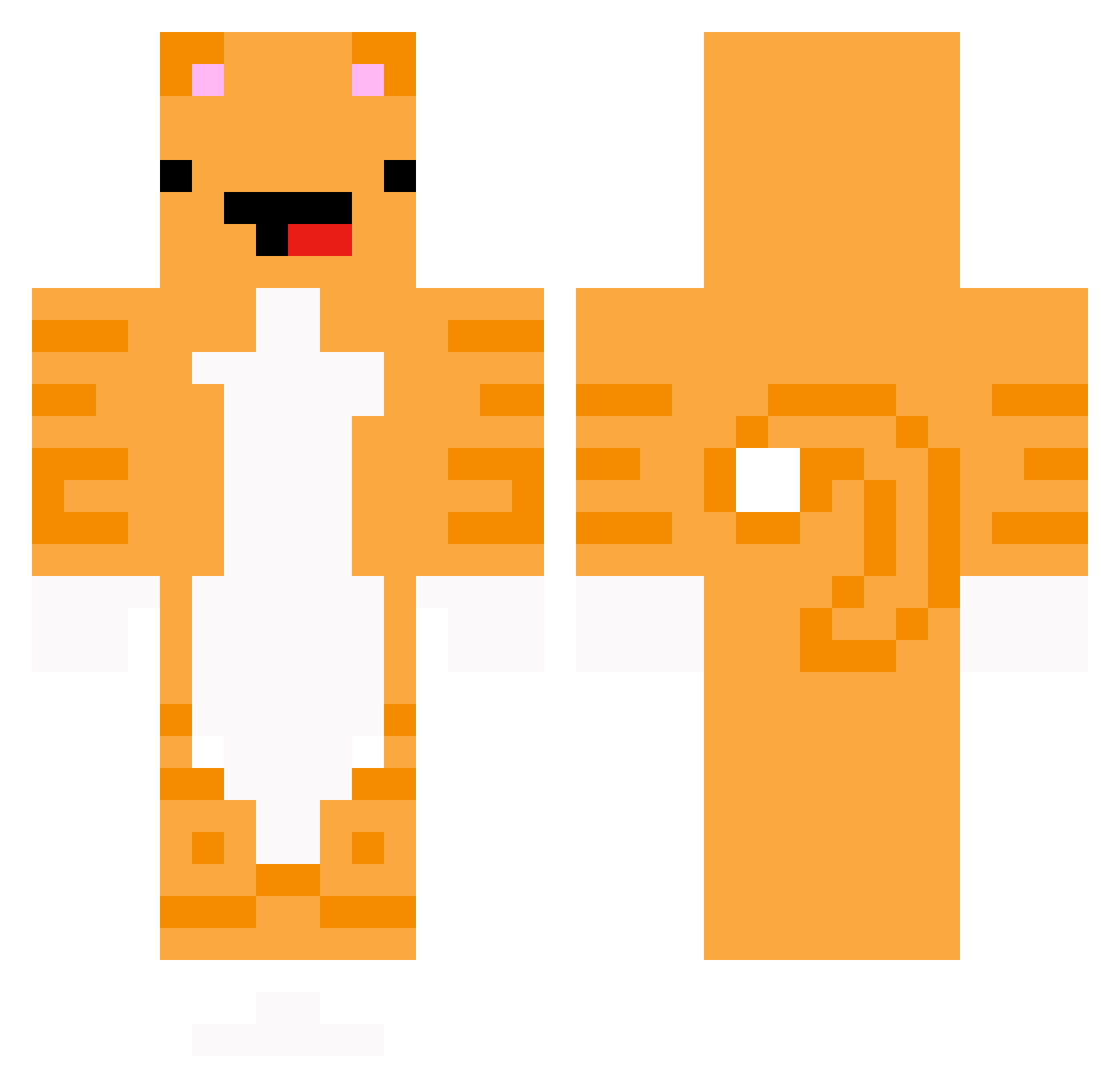 DOOM_SHOT_ Minecraft skin, front and back view