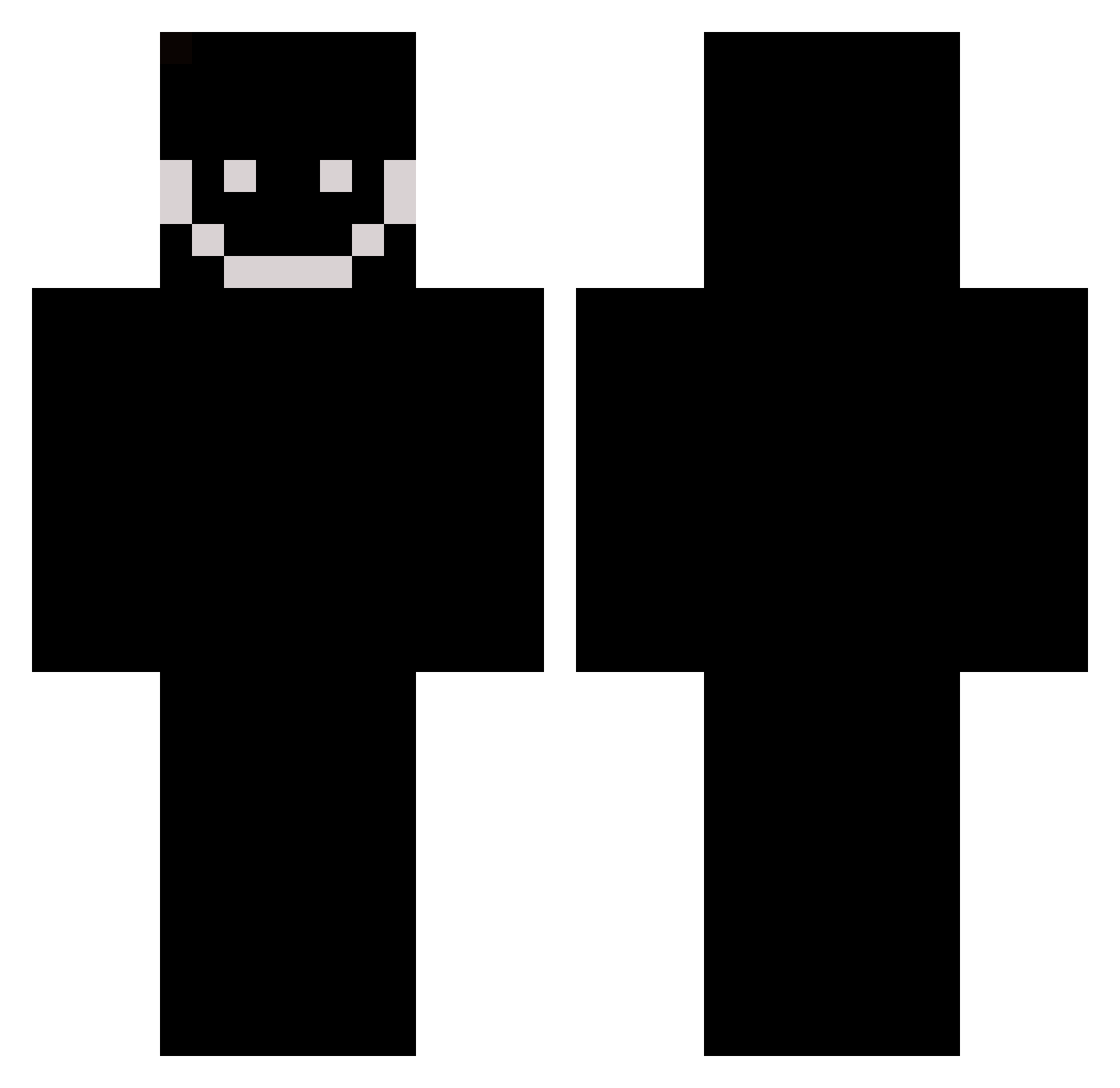 novonome Minecraft skin, front and back view