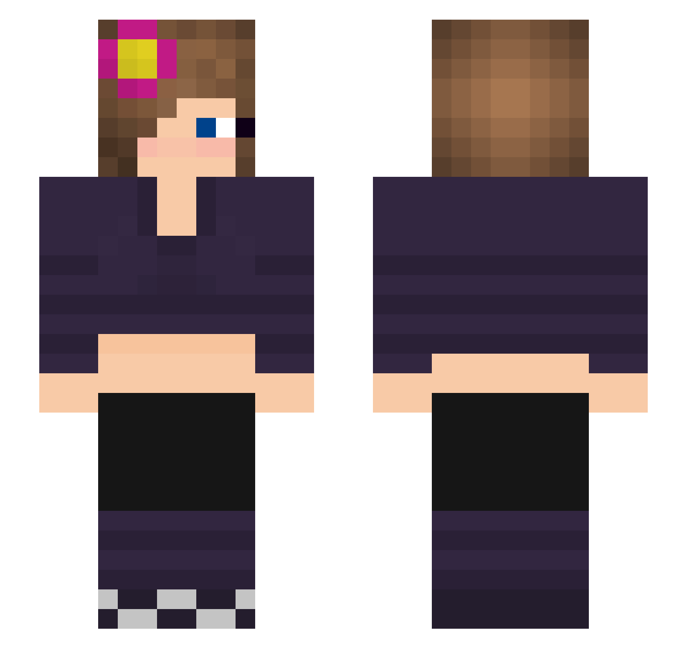 moomers_ Minecraft skin, front and back view