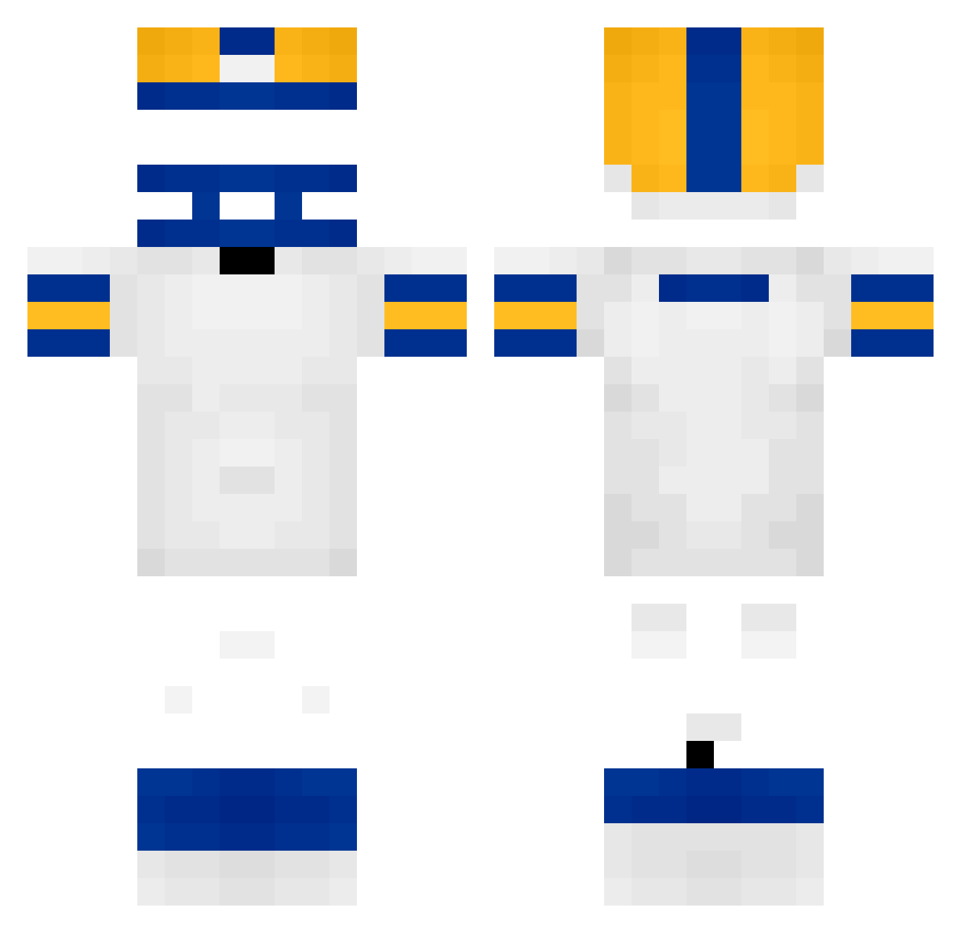 CoffeePotXD Minecraft skin, front and back view