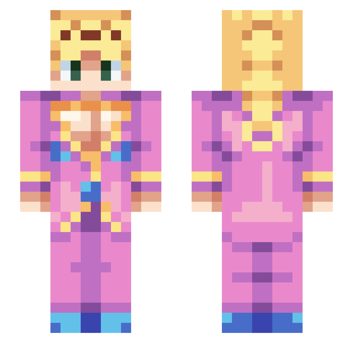 Eli_07770 Minecraft skin, front and back view